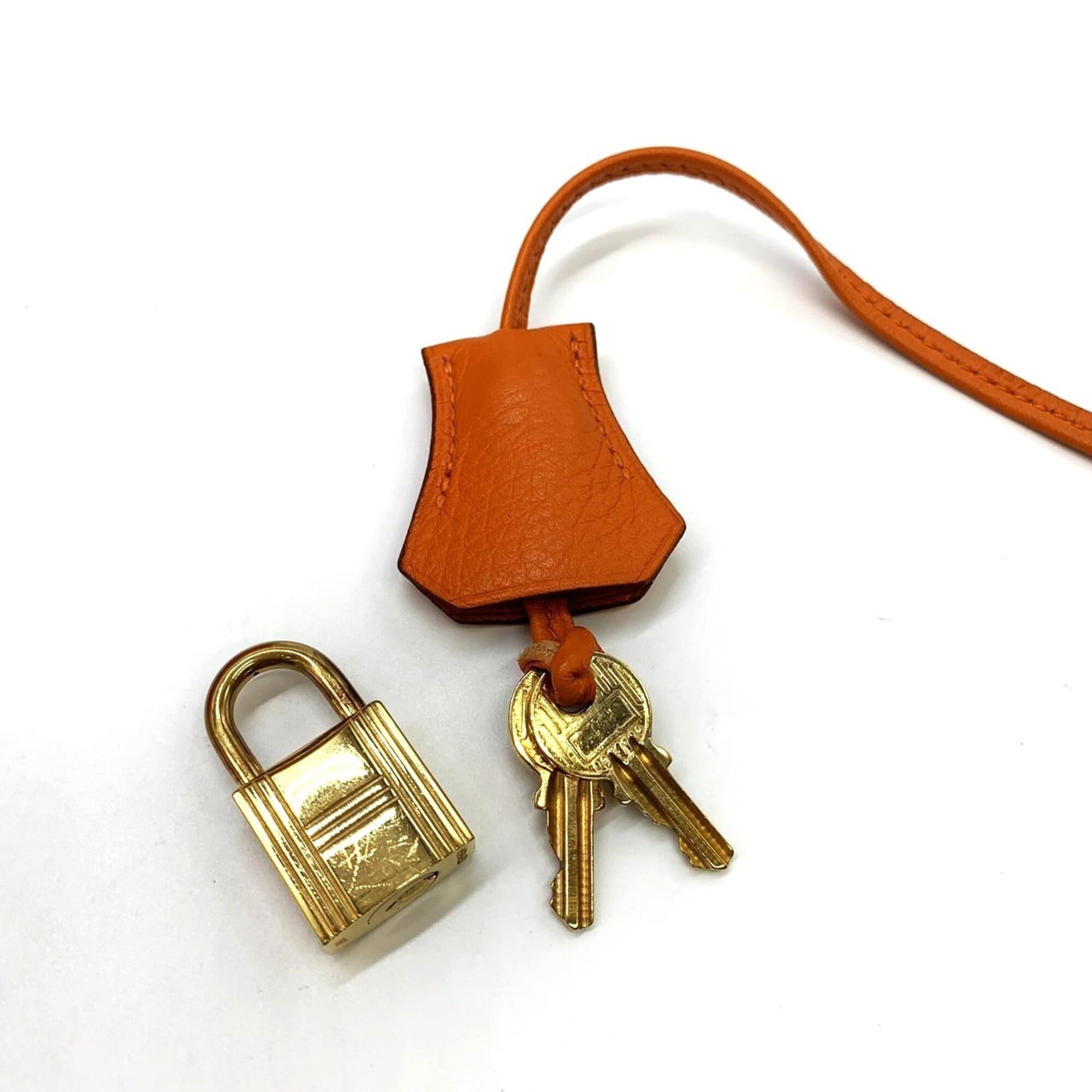 Hermes Orange Taurillon Clemence Leather Handbag (Pre-Owned)
