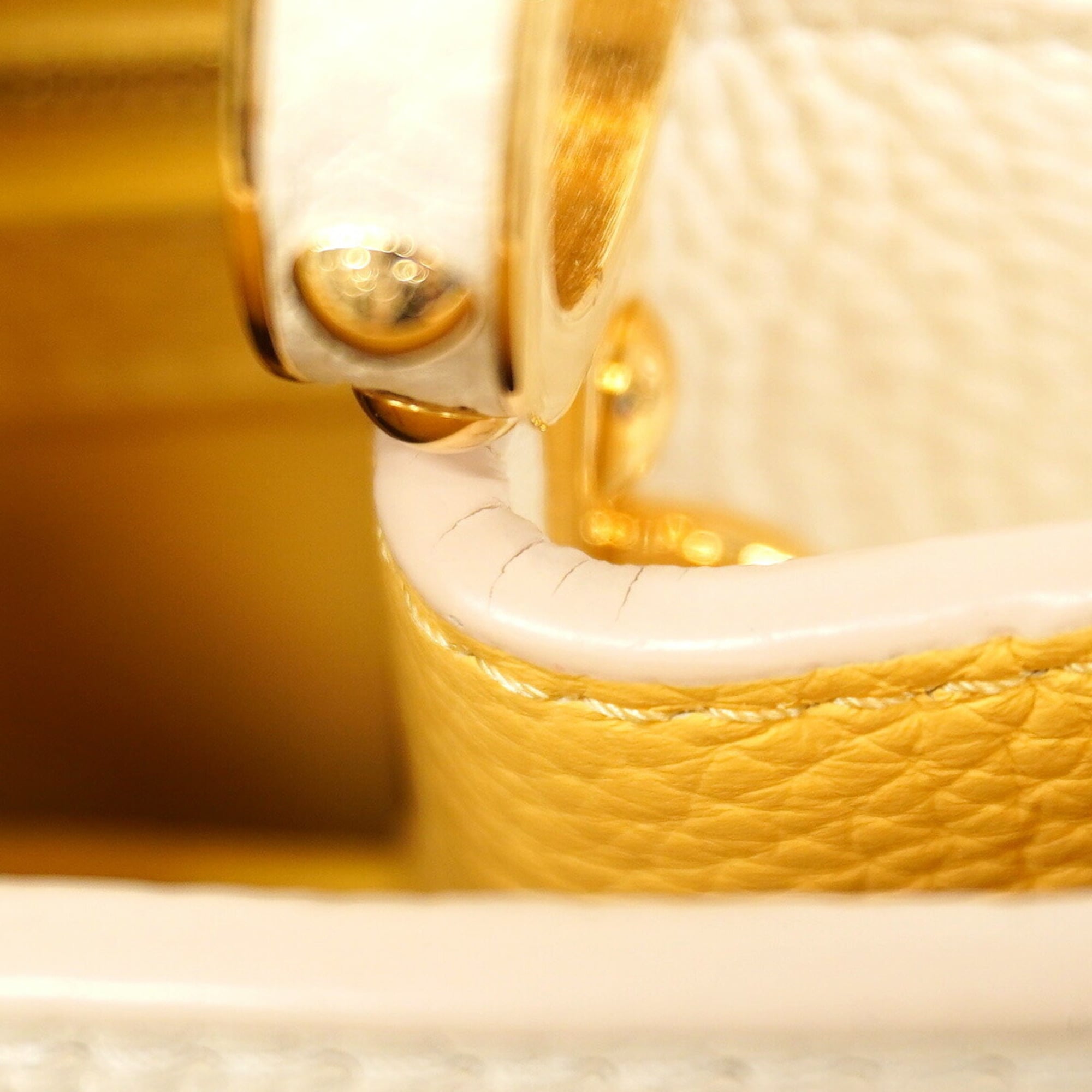 Louis Vuitton Ivory Yellow Handbag (Pre-Owned)
