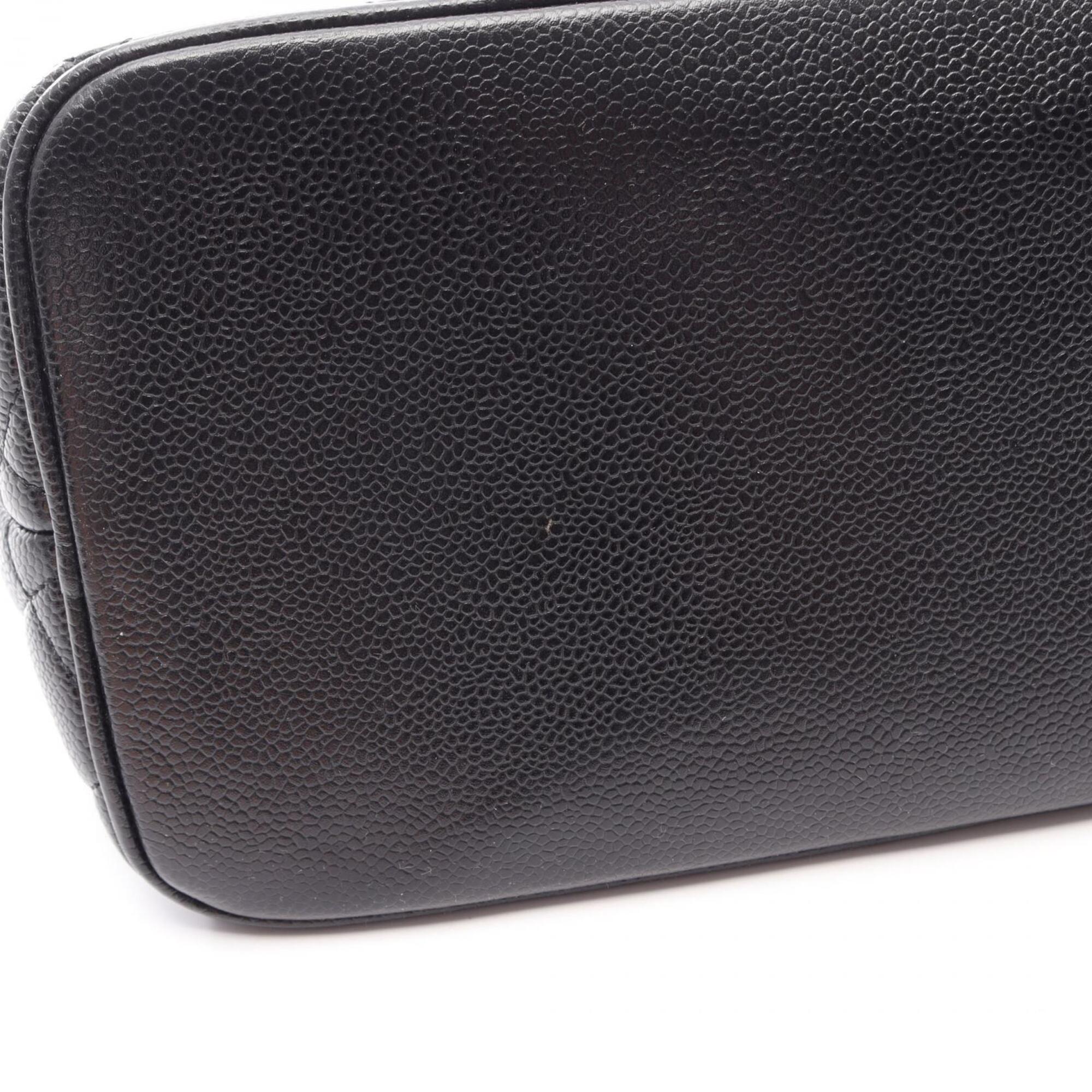 Chanel Black Grained Calfskin Handbag Tote Bag (Pre-Owned)