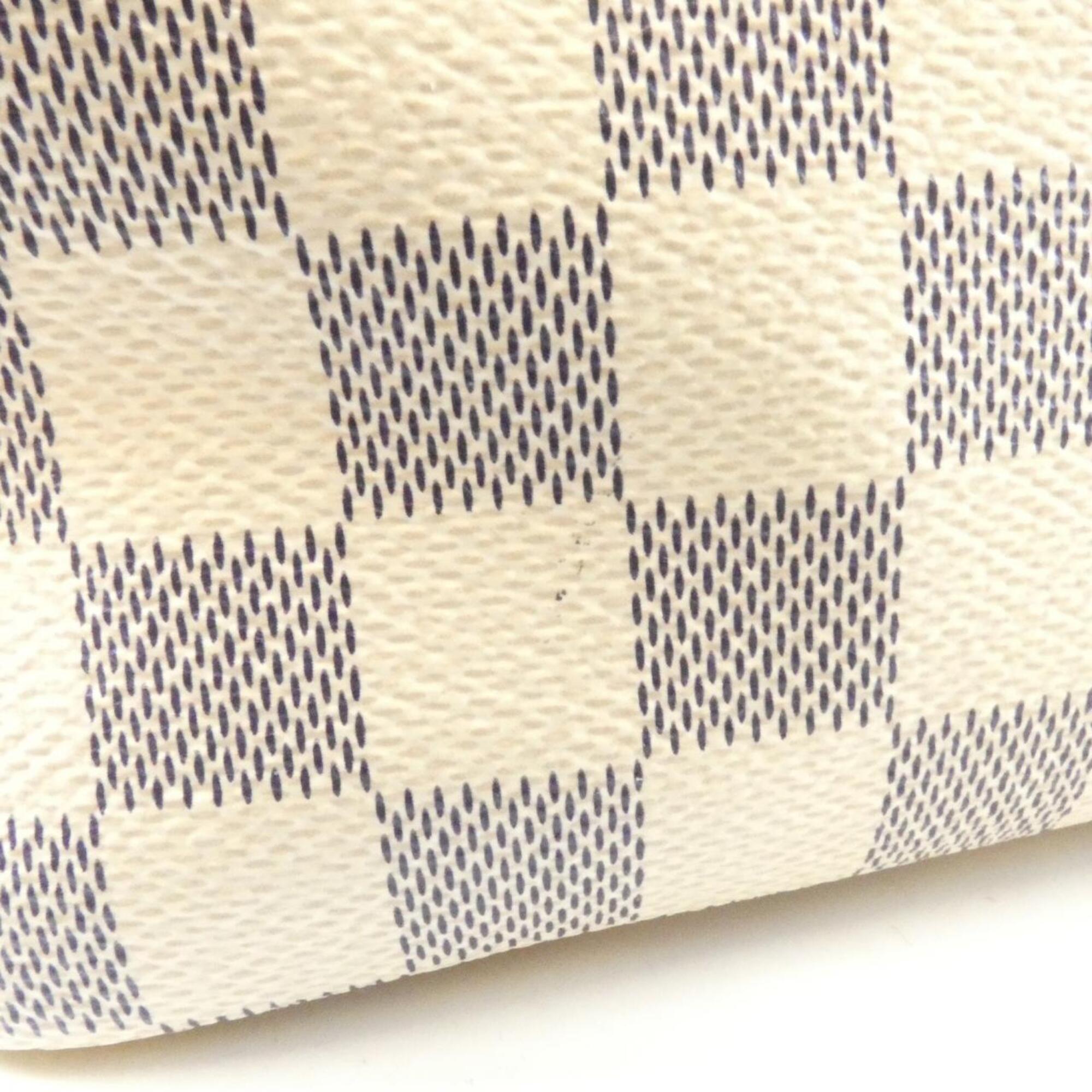 Louis Vuitton Azur White Coated Canvas Handbag (Pre-Owned)
