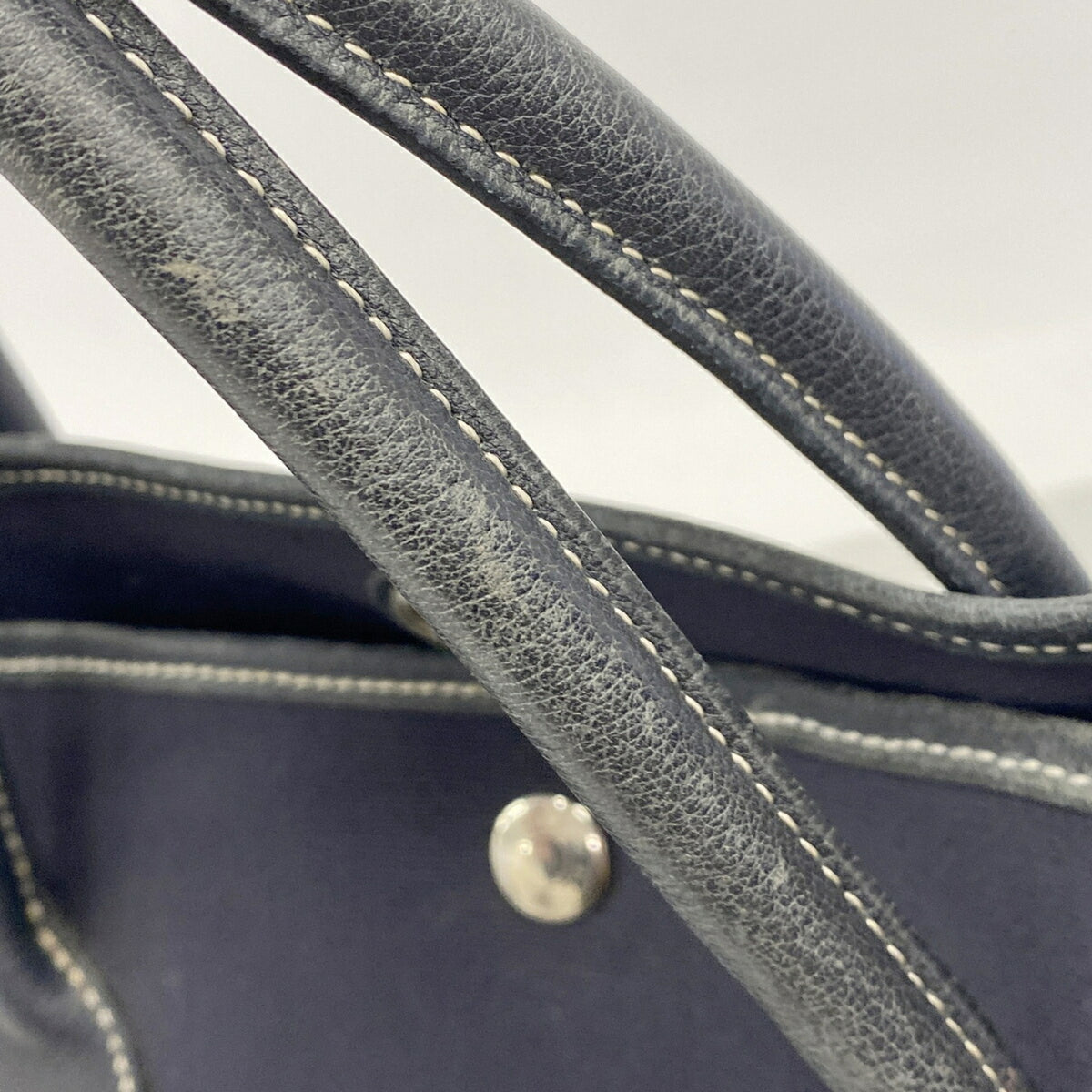 Hermes Navy Toile Officier Tote Bag (Pre-Owned)