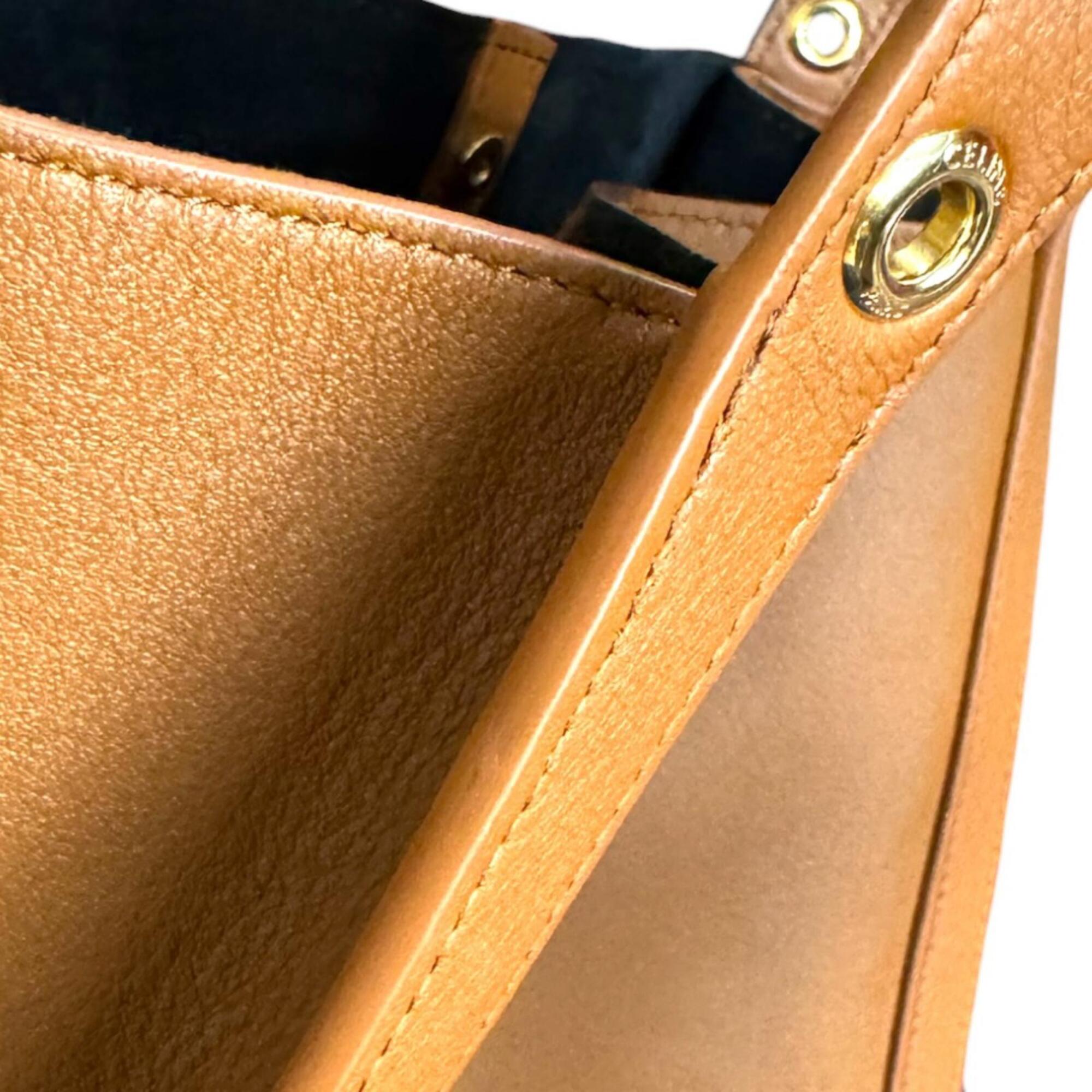 Celine Brown Camel Leather Shoulder Bag (Pre-Owned)