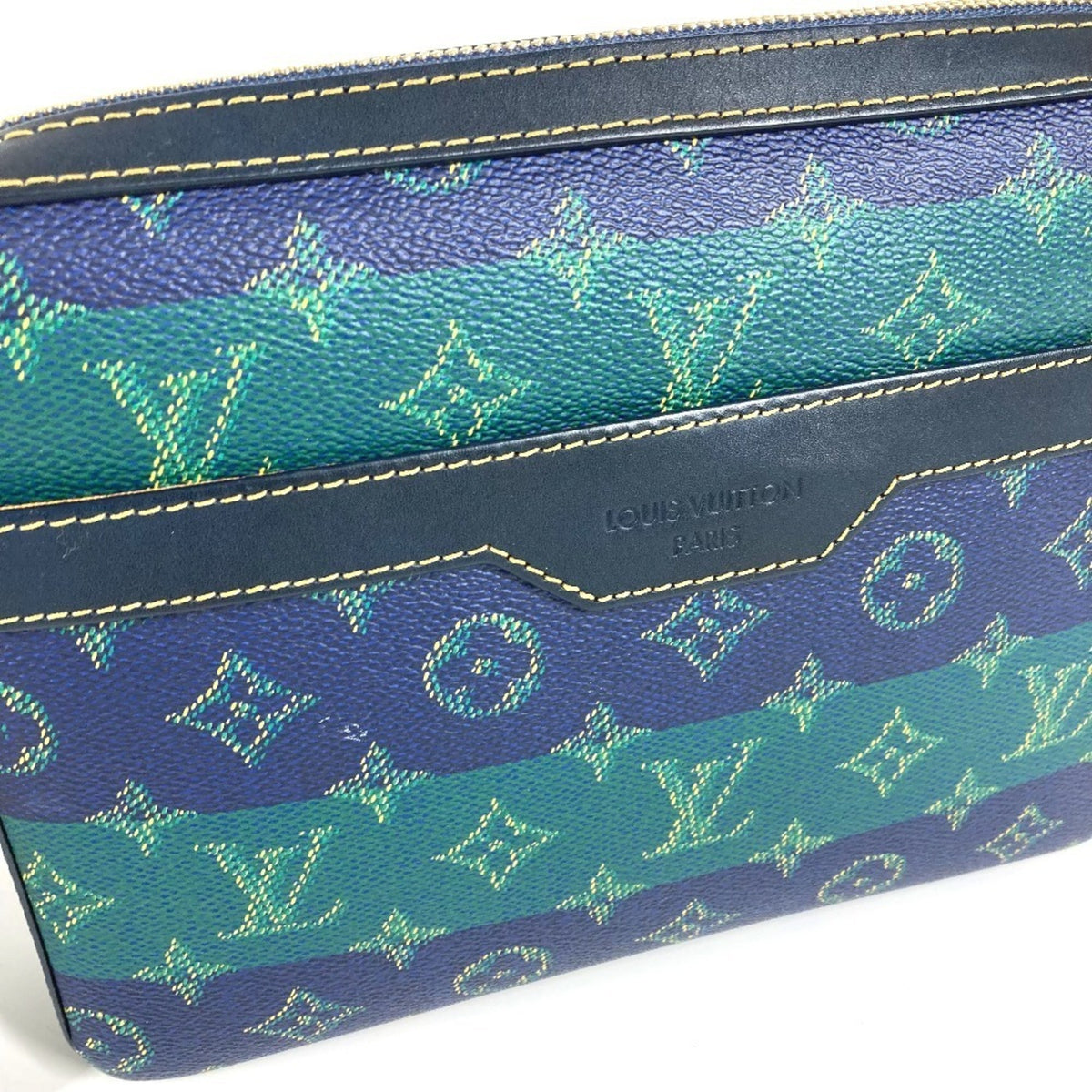 Louis Vuitton Blue Green Clutch Bag (Pre-Owned)