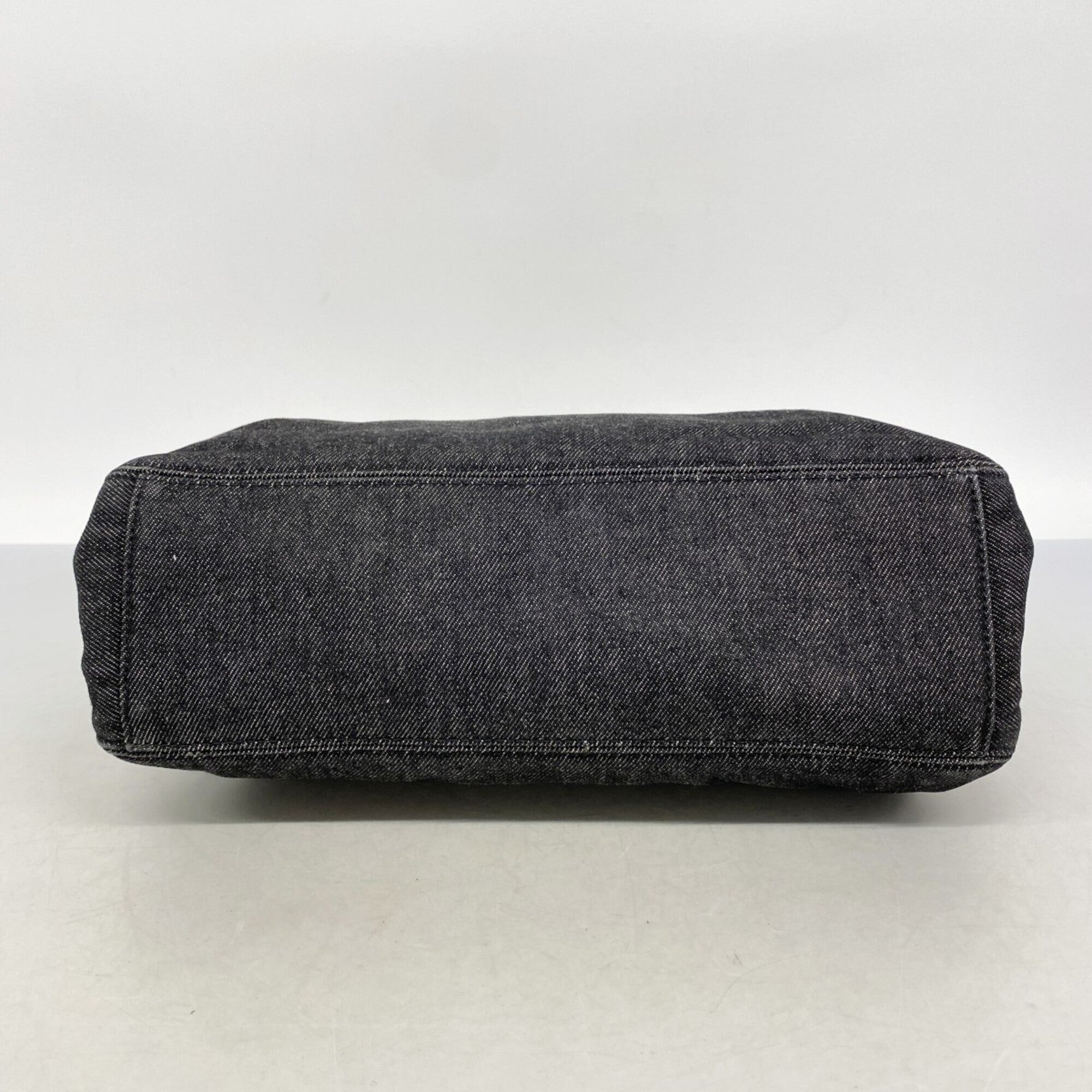 Chanel Black Brown Denim Tote Bag (Pre-Owned)