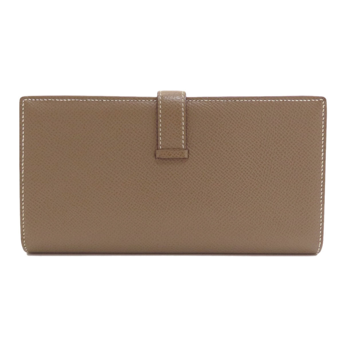 Hermes Etoupe Gray Epsom Leather Long Wallet (Bi-Fold) (Pre-Owned)