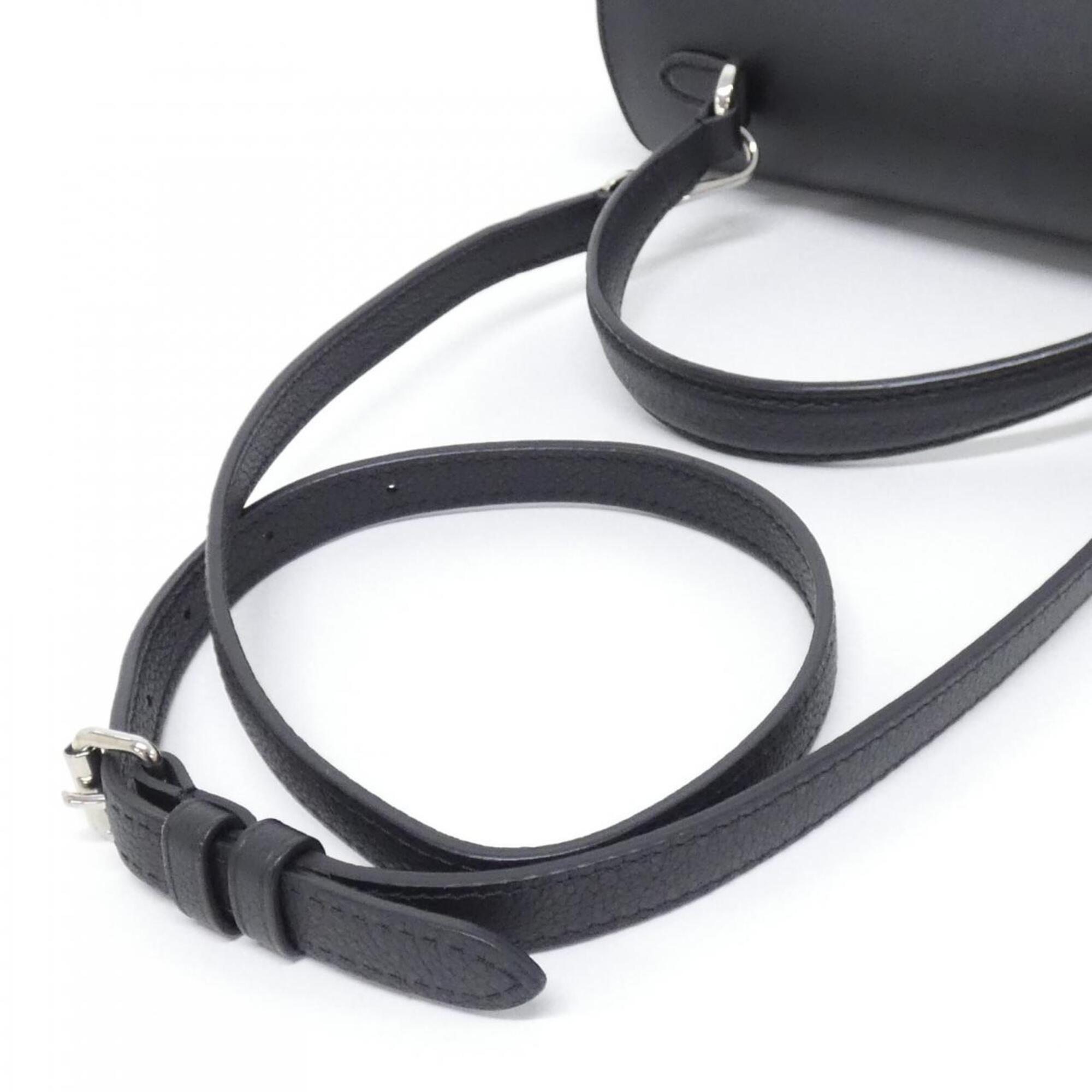 Louis Vuitton Black Leather Handbag (Pre-Owned)