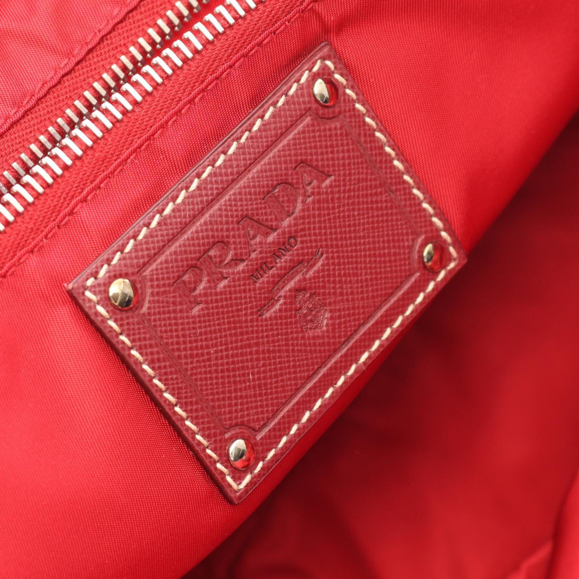 Prada Pink Nylon Leather Tote Bag (Pre-Owned)