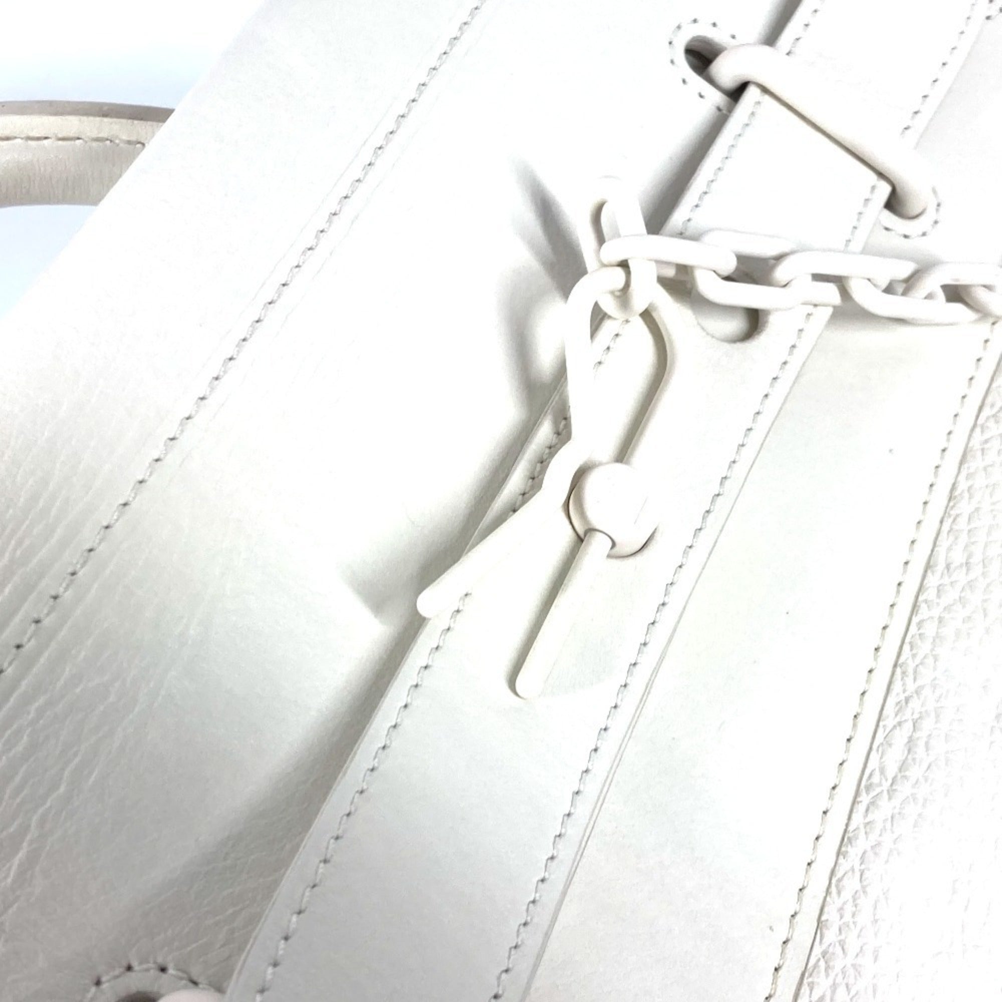 Louis Vuitton Blanc White Leather Handbag Shoulder Bag Tote Bag (Pre-Owned)