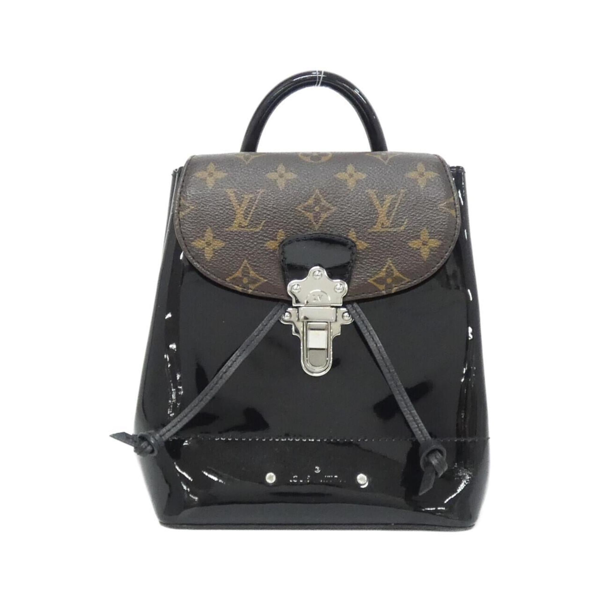 Louis Vuitton Monogram Vernis Black Coated Canvas Leather Backpack (Pre-Owned)
