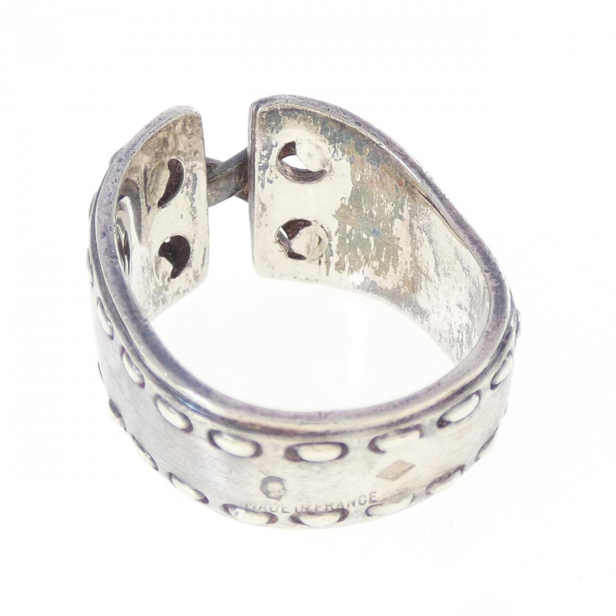 Hermes Silver 925 Band Ring (Pre-Owned)