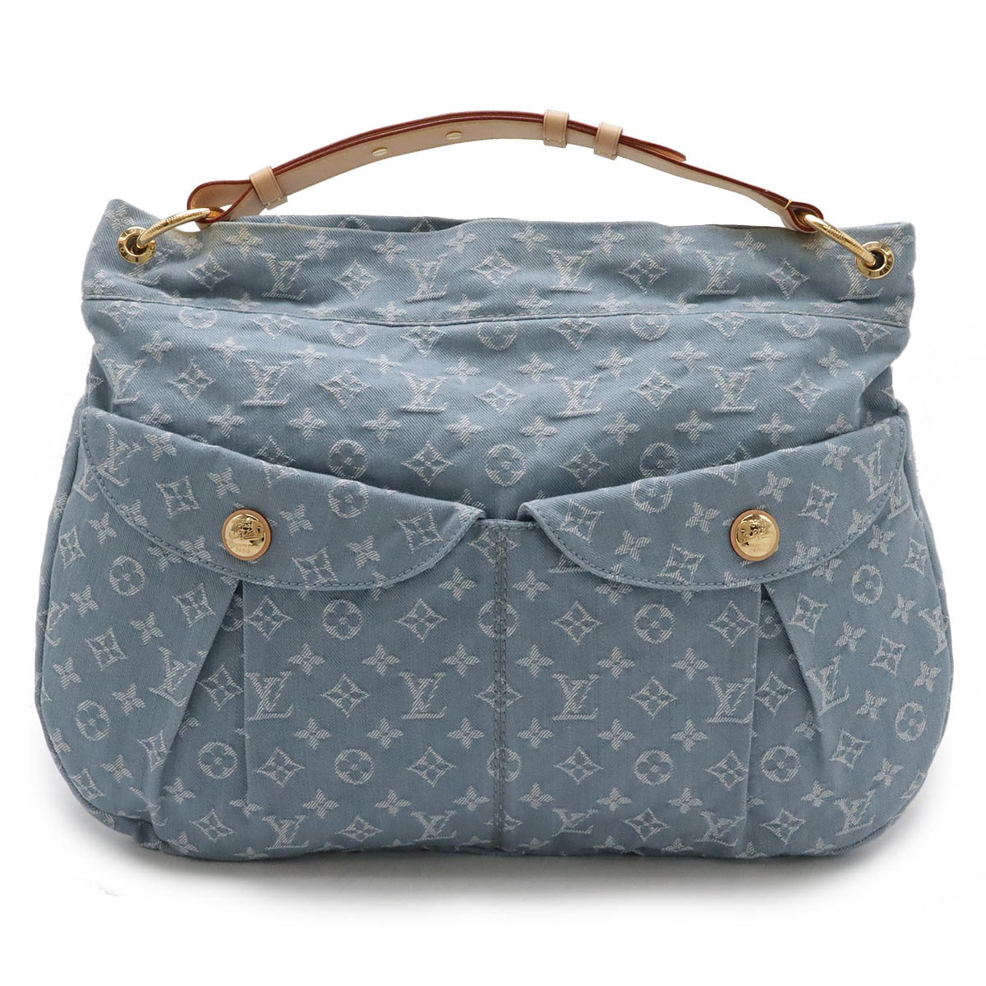 Louis Vuitton Blue Yellow Monogram Denim Shoulder Bag (Pre-Owned)