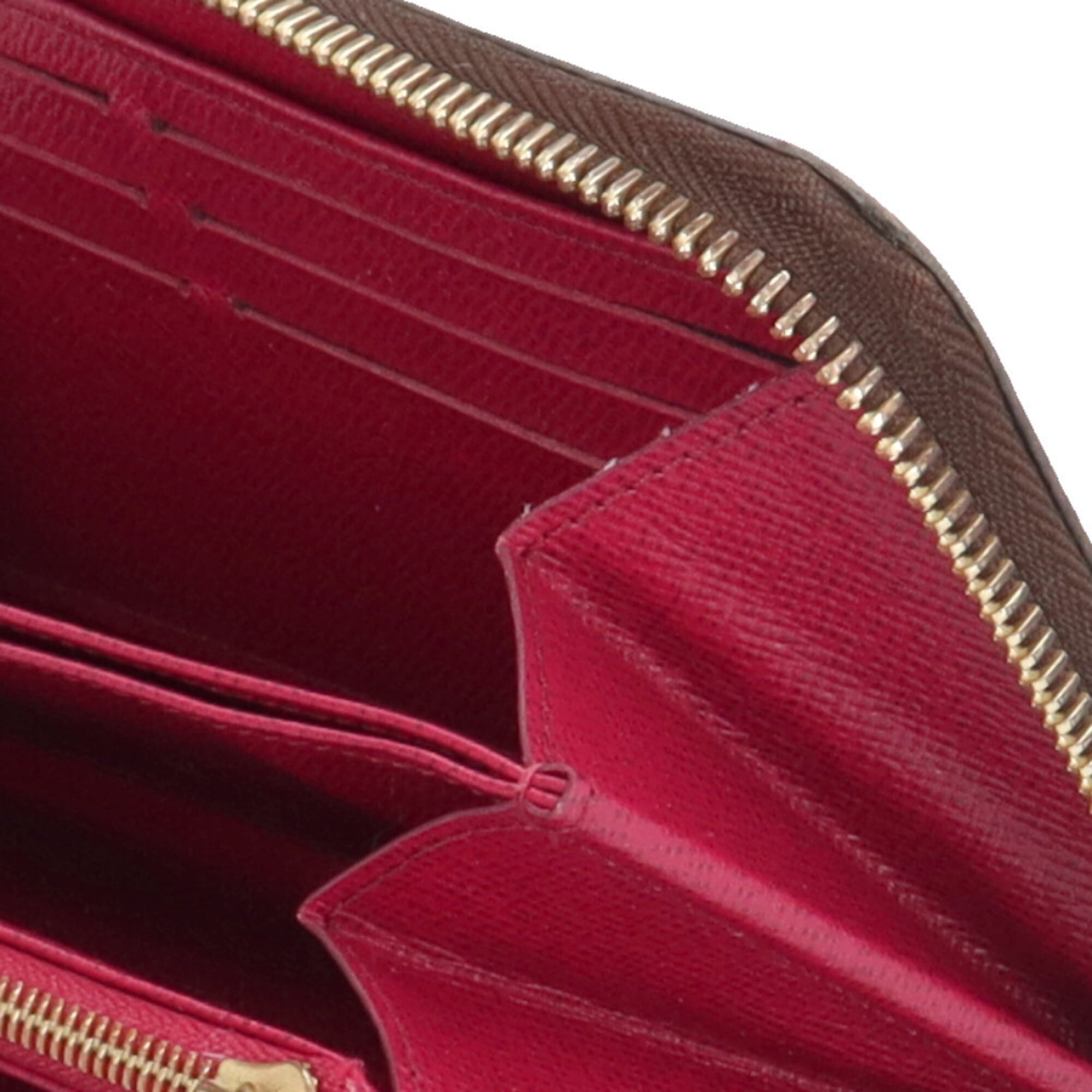 Louis Vuitton Monogram Brown Fuchsia Monogram Canvas Long Wallet (Bi-Fold) (Pre-Owned)
