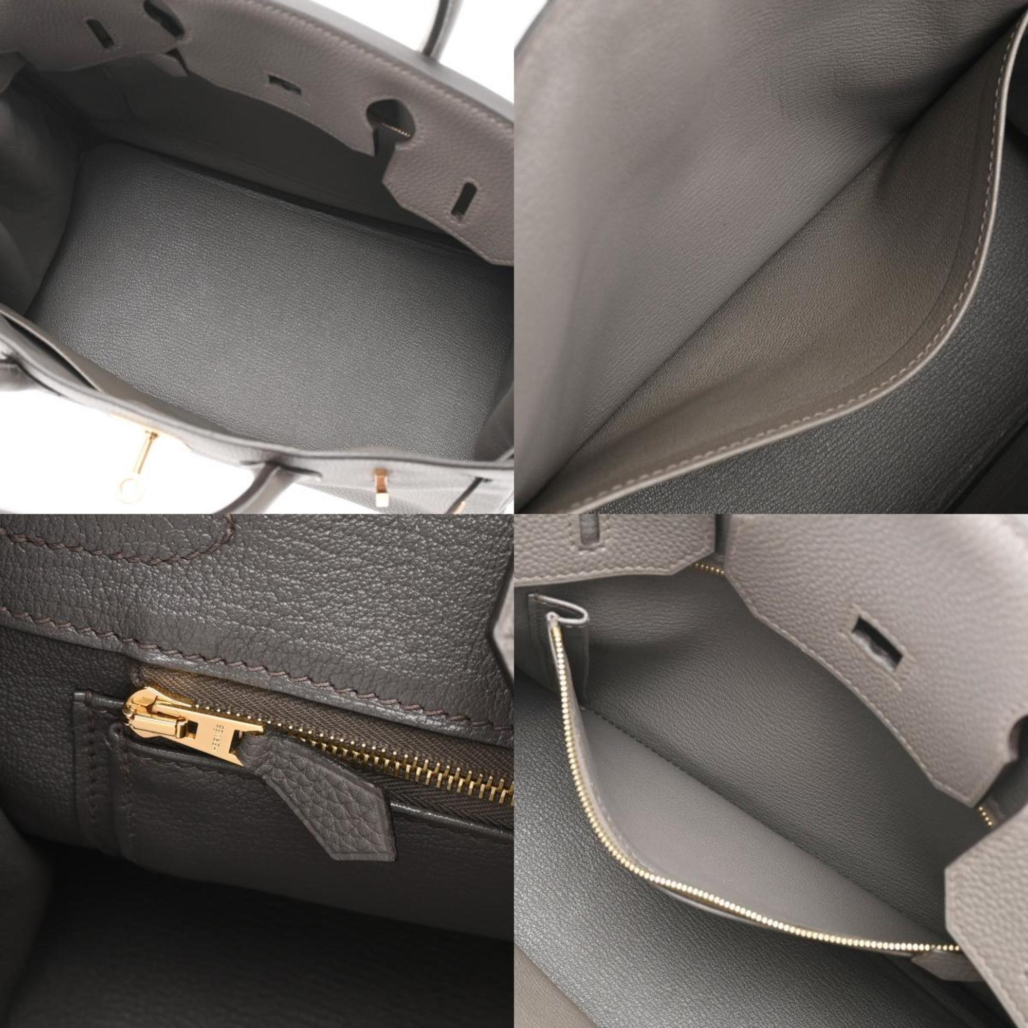 Hermes Etain Togo Leather Handbag (Pre-Owned)