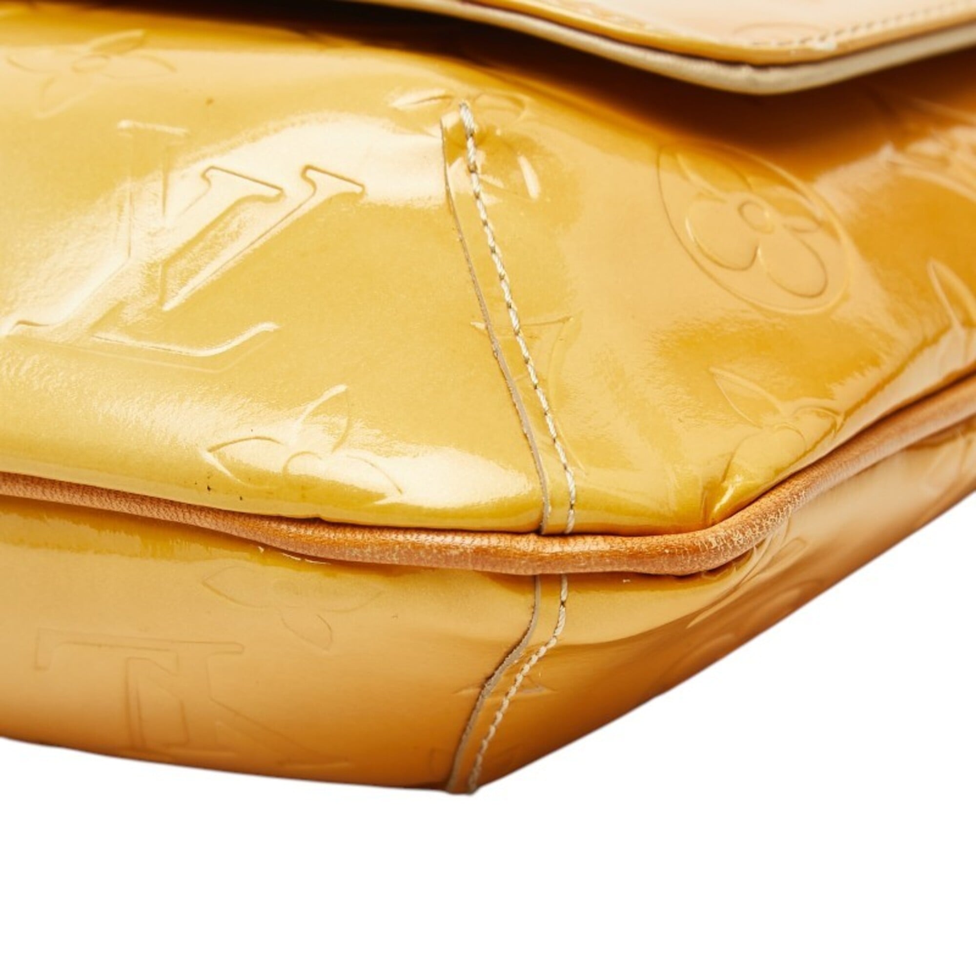 Louis Vuitton Jaune Yellow Patent Leather Shoulder Bag (Pre-Owned)