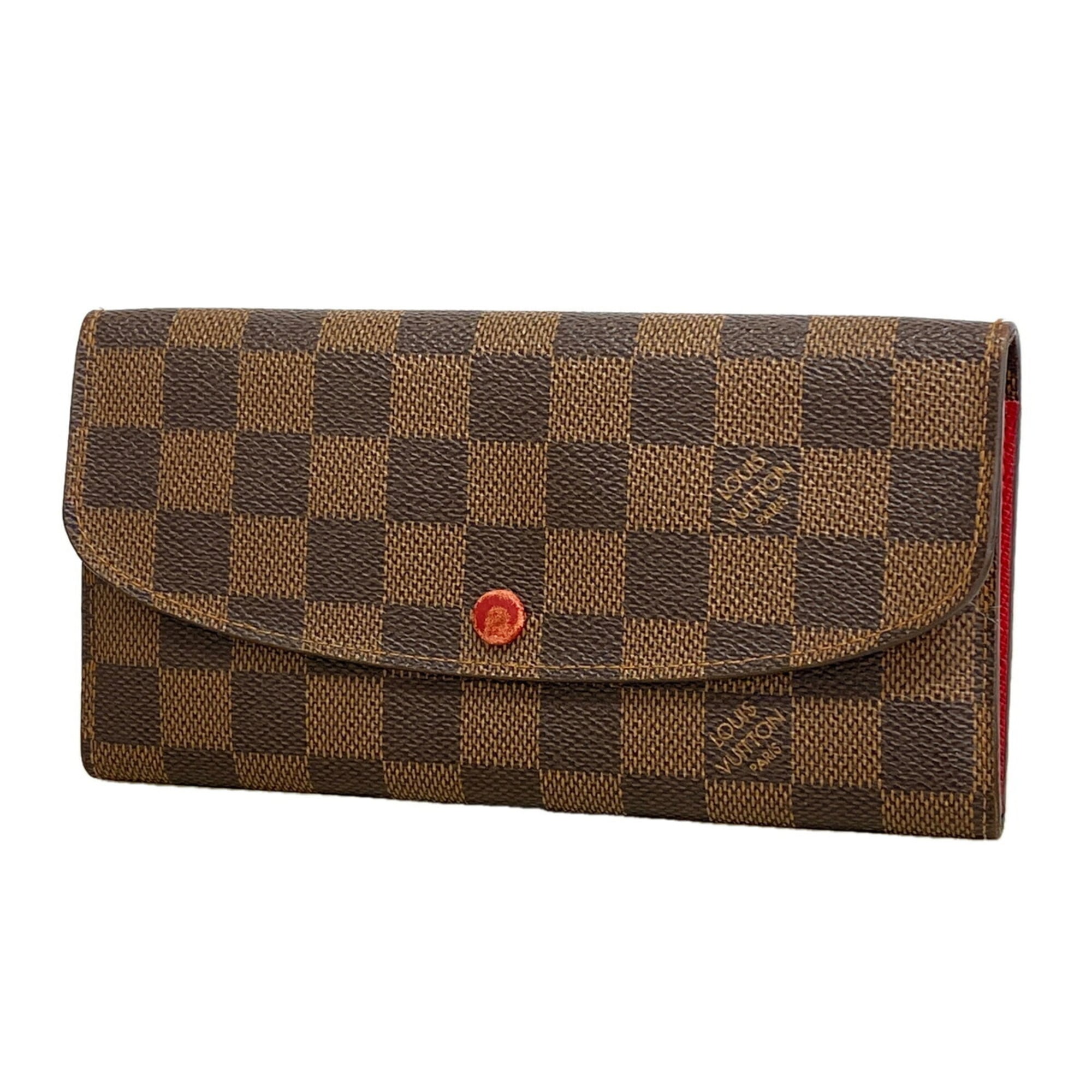 Louis Vuitton Ebene Rouge Long Wallet (Bi-Fold) (Pre-Owned)