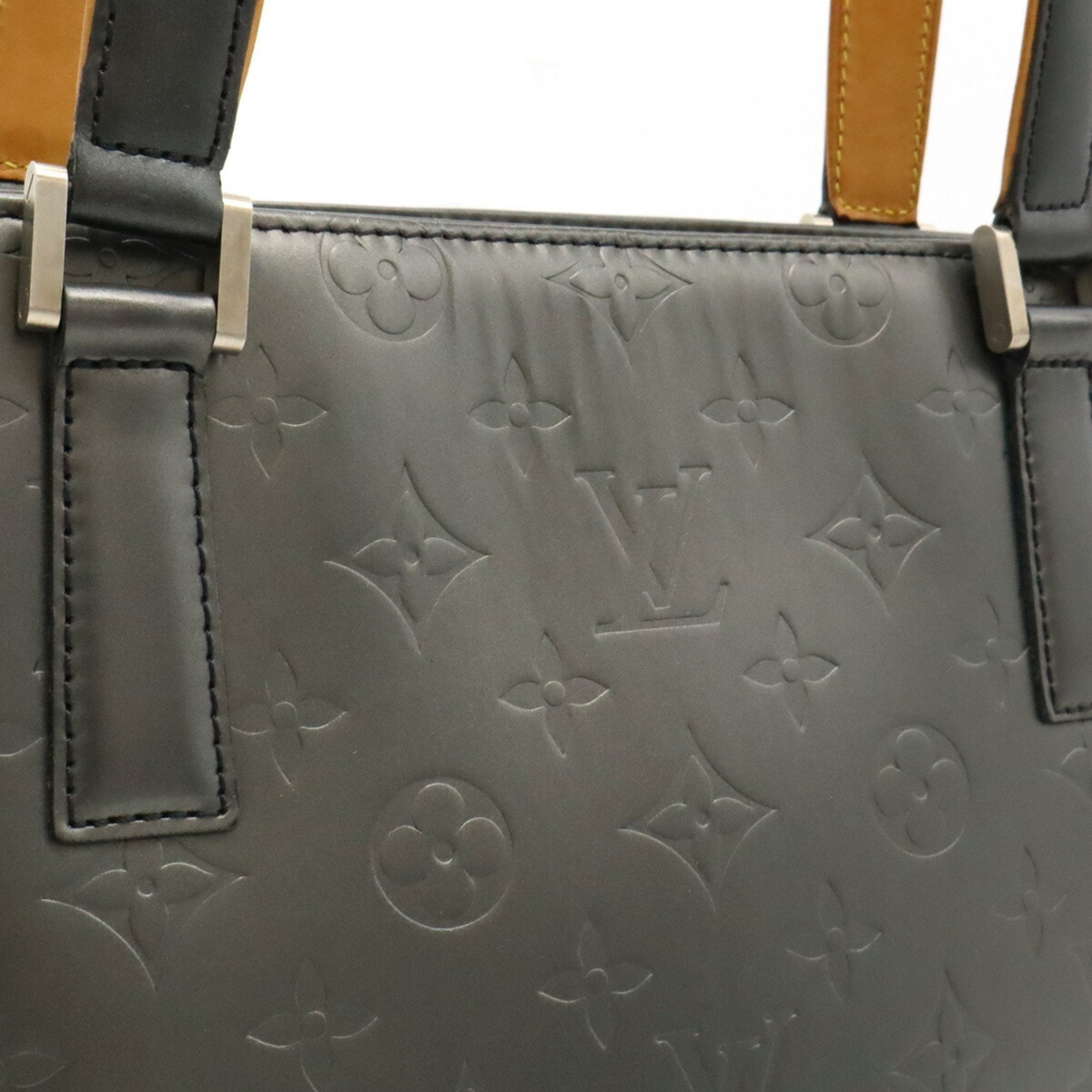 Louis Vuitton Monogram Mat Black Noir Leather Shoulder Bag Tote Bag (Pre-Owned)
