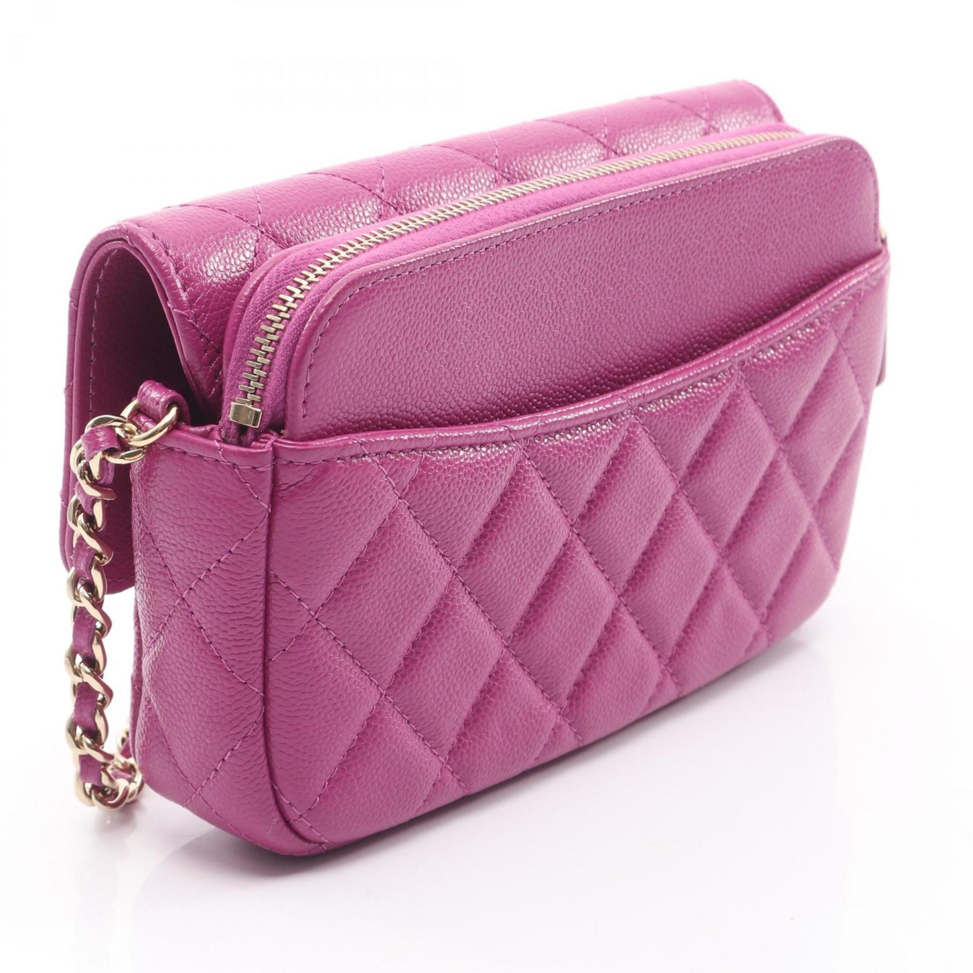 Chanel Purple Leather Shoulder Bag (Pre-Owned)