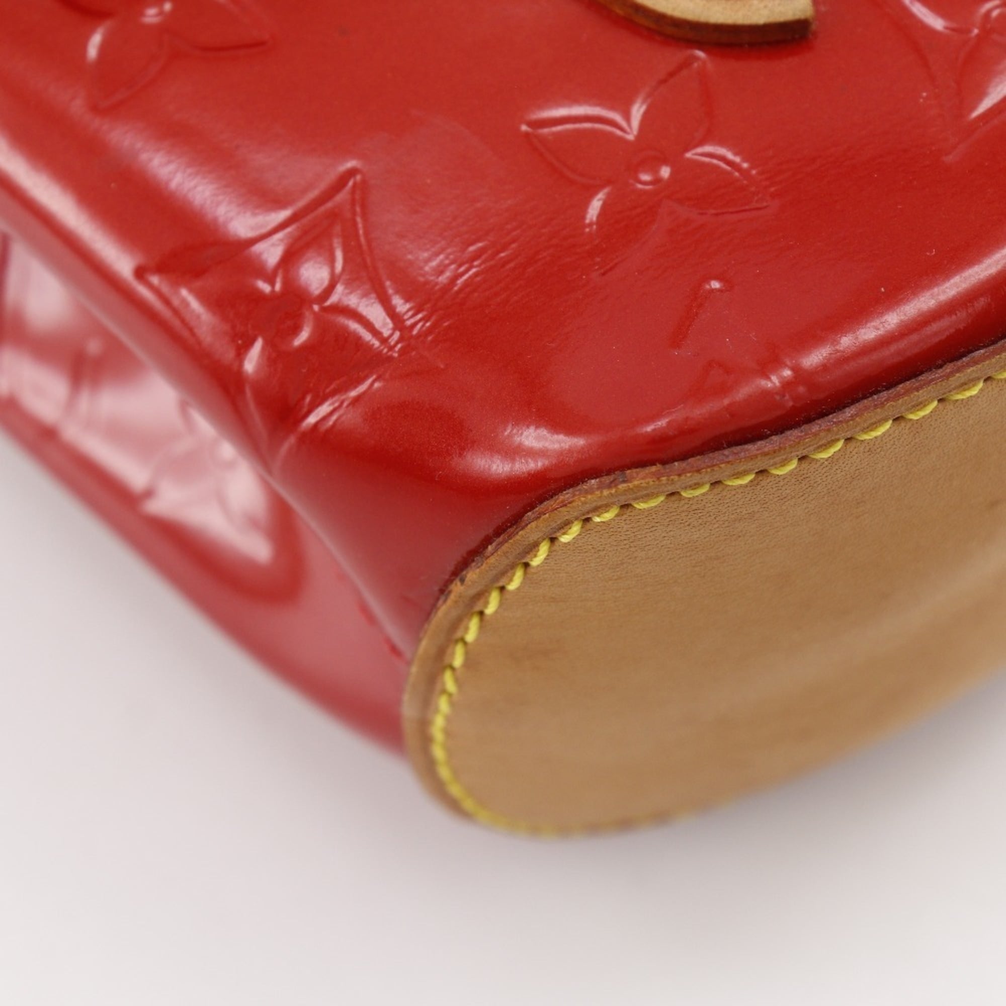 Louis Vuitton Red Color Monogram Vernis Tote Bag (Pre-Owned)