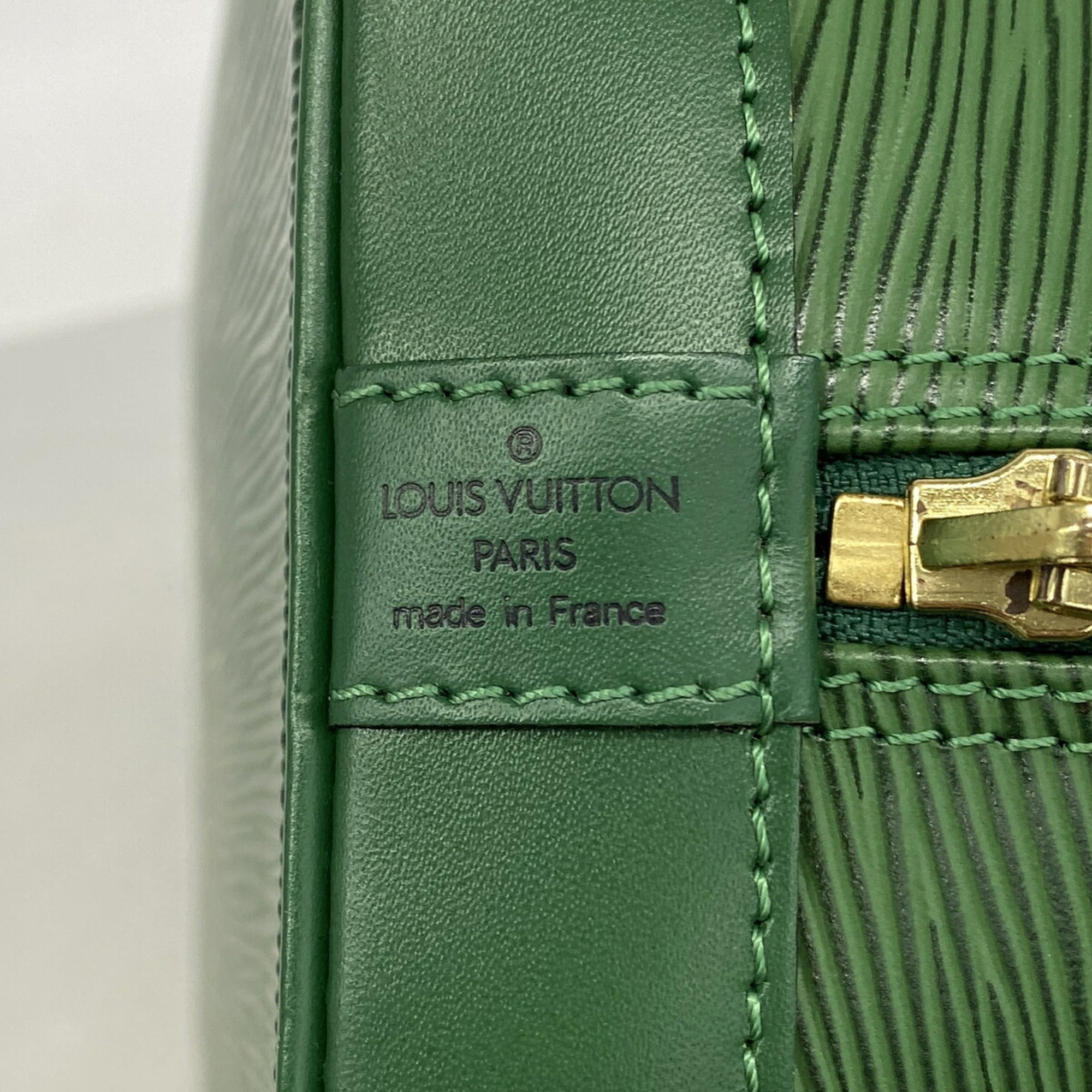 Louis Vuitton Borneo Green Handbag (Pre-Owned)