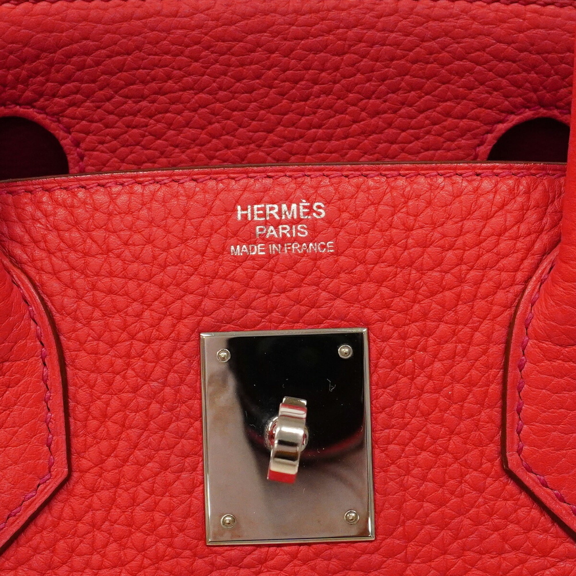 Hermes Bougainvillier Taurillon Clemence Leather Handbag (Pre-Owned)