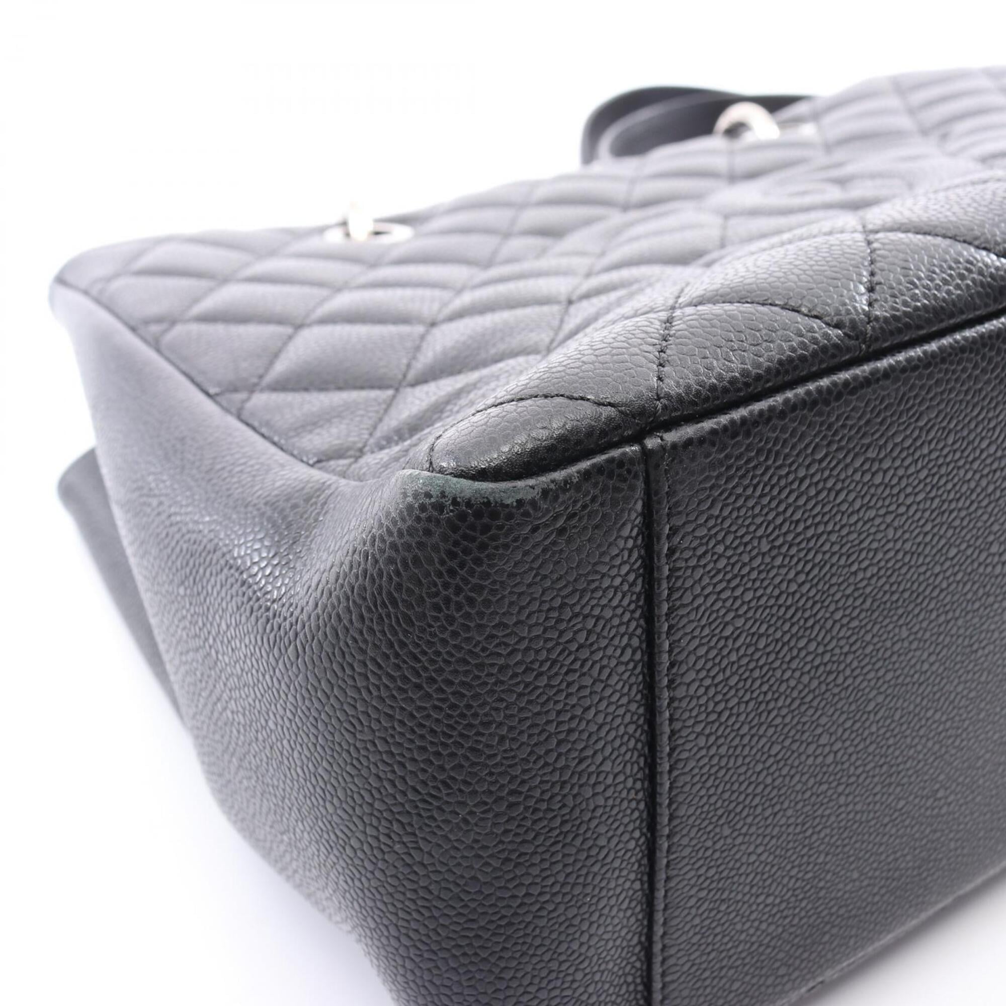 Chanel Black Grained Calfskin Handbag Tote Bag (Pre-Owned)