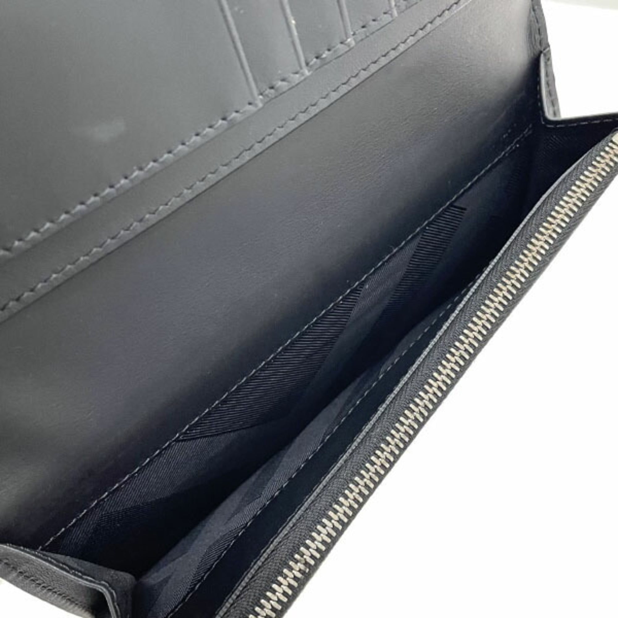 Burberry Black Leather Long Wallet (Bi-Fold) (Pre-Owned)