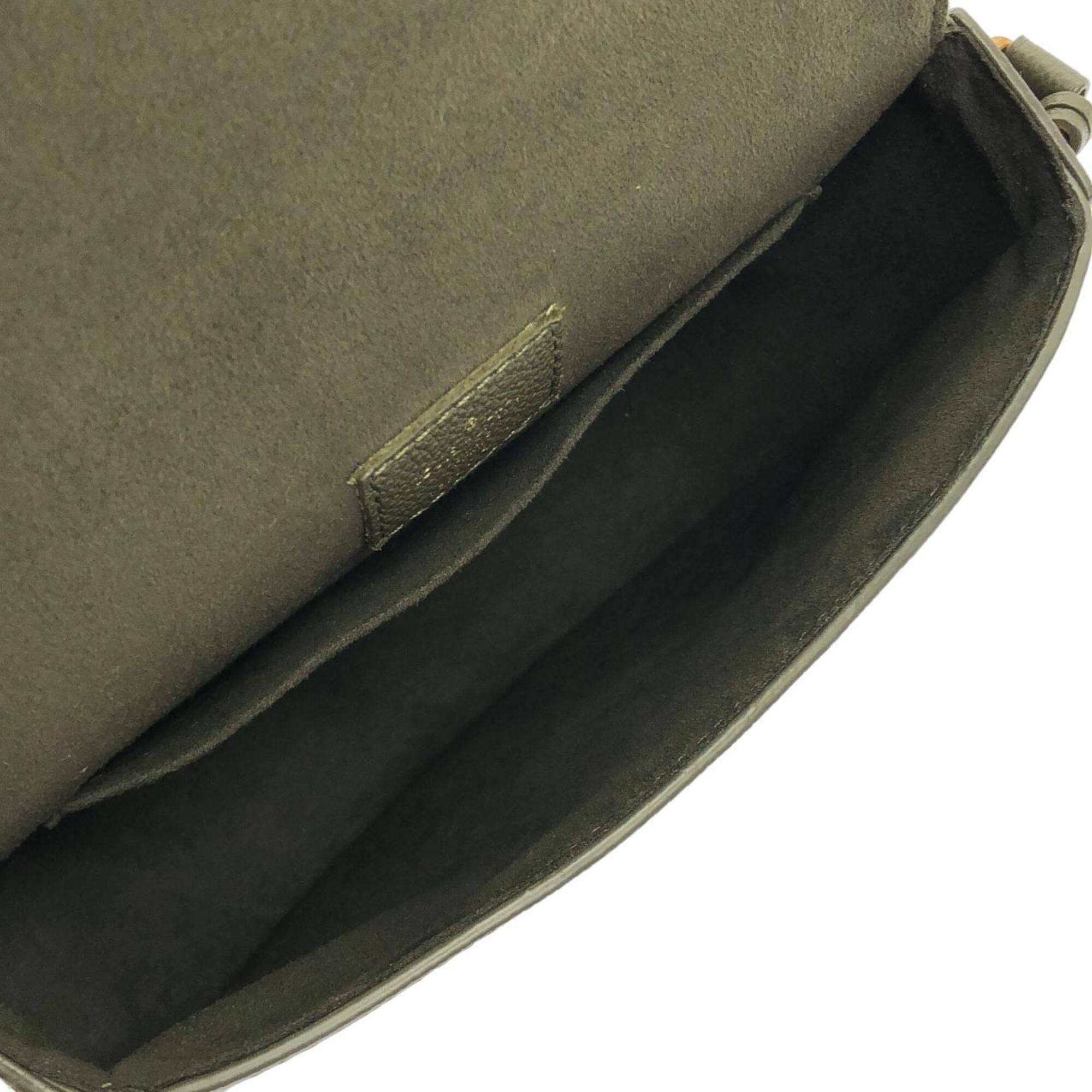 Louis Vuitton Khaki Leather Shoulder Bag (Pre-Owned)