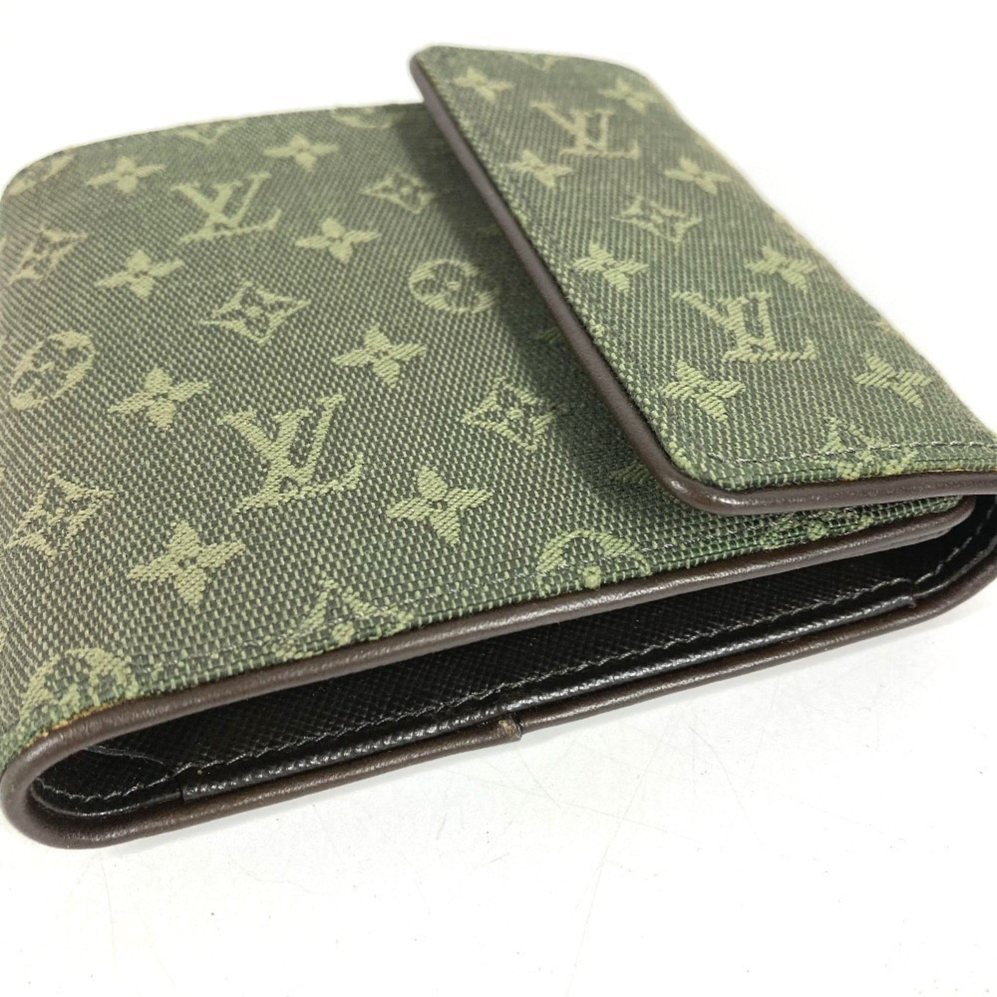 Louis Vuitton Khaki Monogram Mini Canvas Wallet (Tri-Fold) (Pre-Owned)