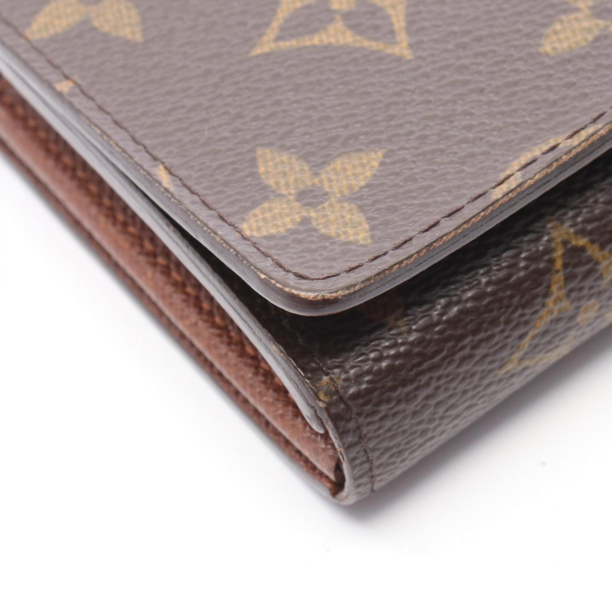 Louis Vuitton Brown Monogram Leather Pvc Wallet (Bi-Fold) (Pre-Owned)