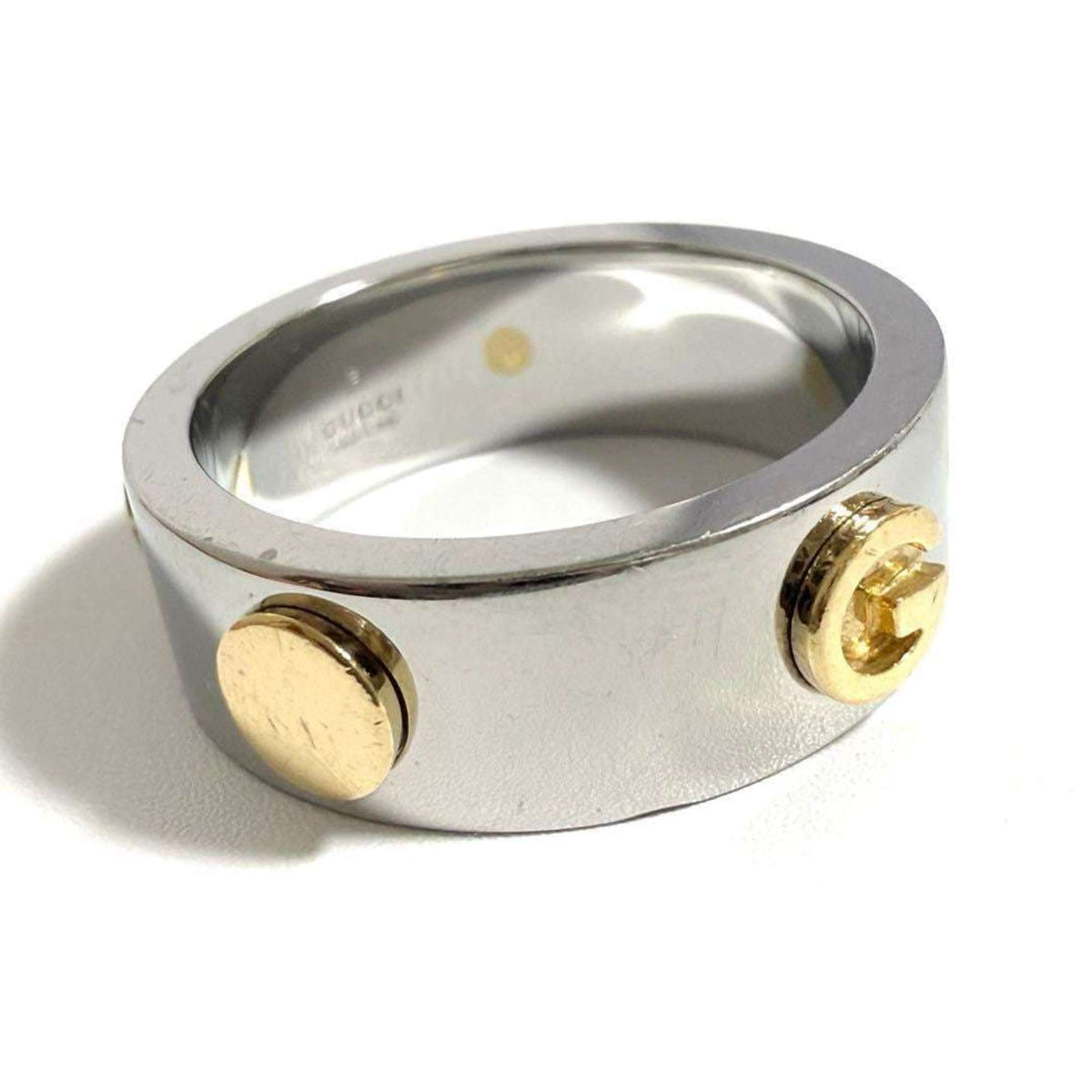 Gucci Gold Plating Stainless Steel Band Ring (Pre-Owned)