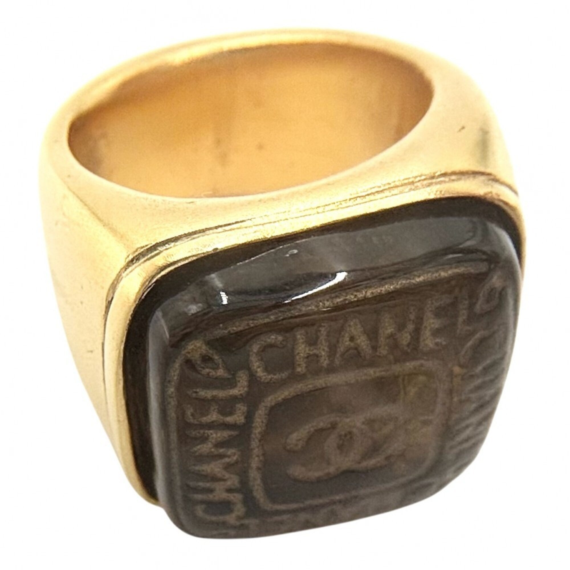 Chanel Gold Plating Band Ring (Pre-Owned)