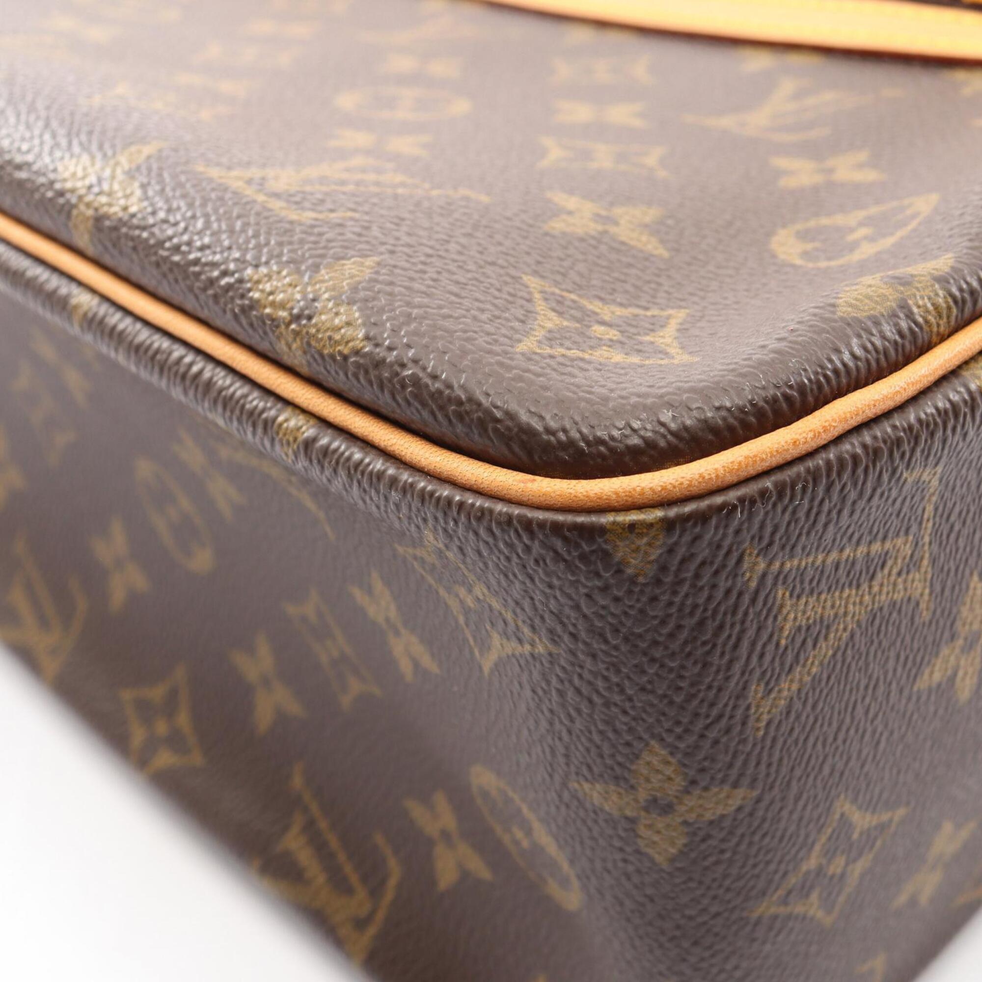 Louis Vuitton Brown Coated Canvas Pvc Monogram Leather Handbag Shoulder Bag (Pre-Owned)