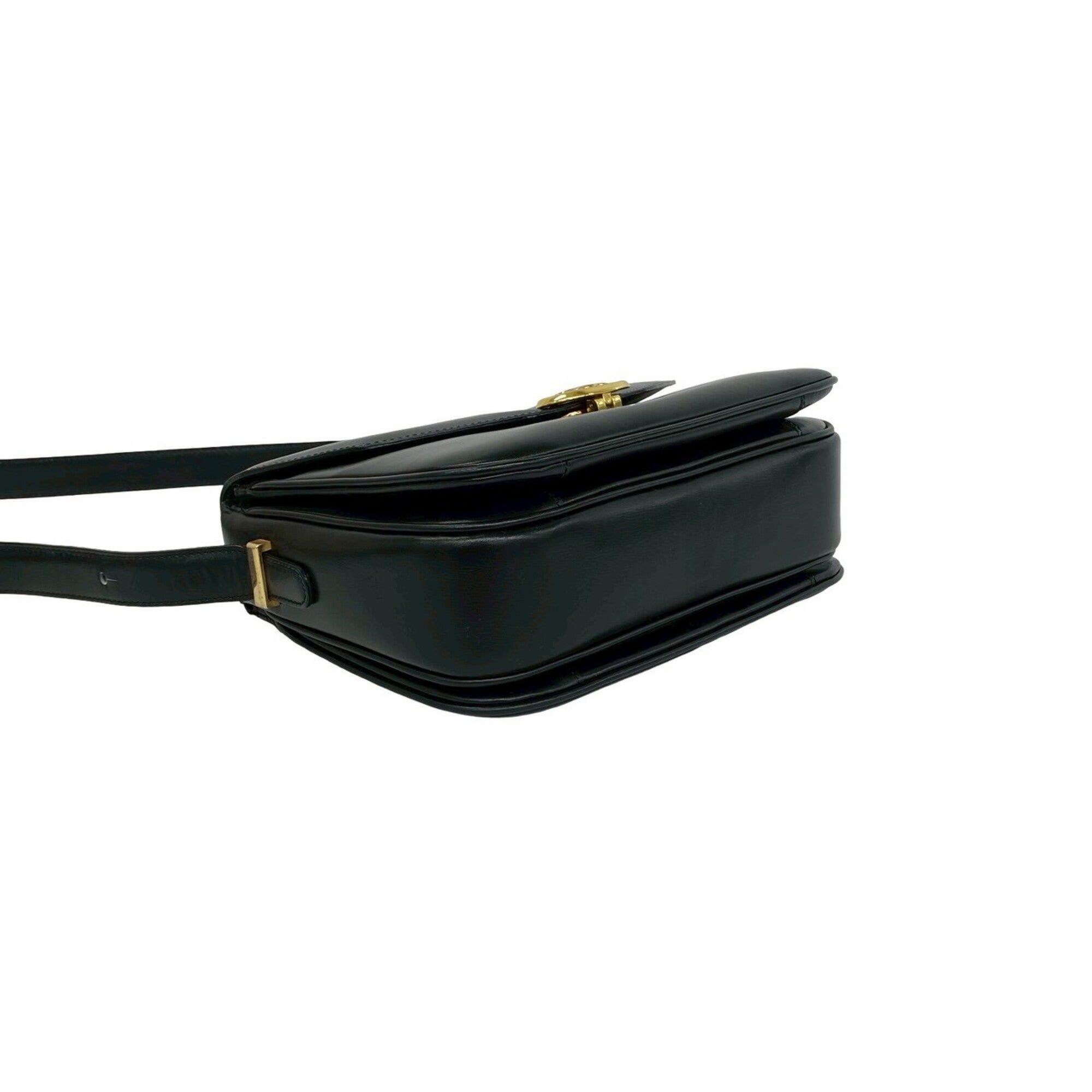 Celine Black Leather Pochette Shoulder Bag (Pre-Owned)