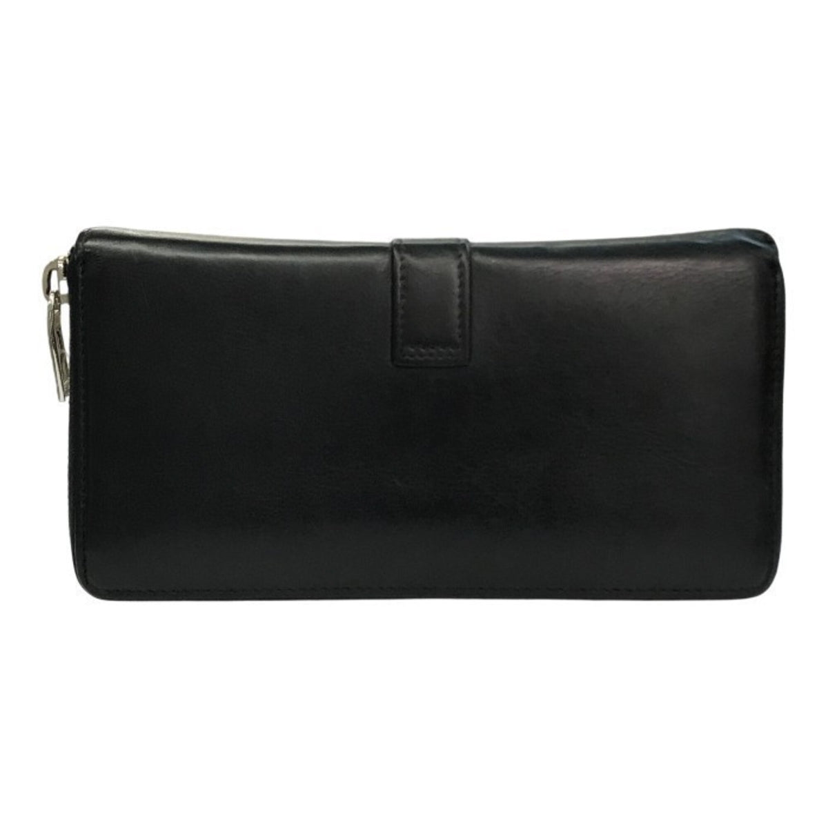 Saint Laurent Black Leather Long Wallet (Bi-Fold) (Pre-Owned)