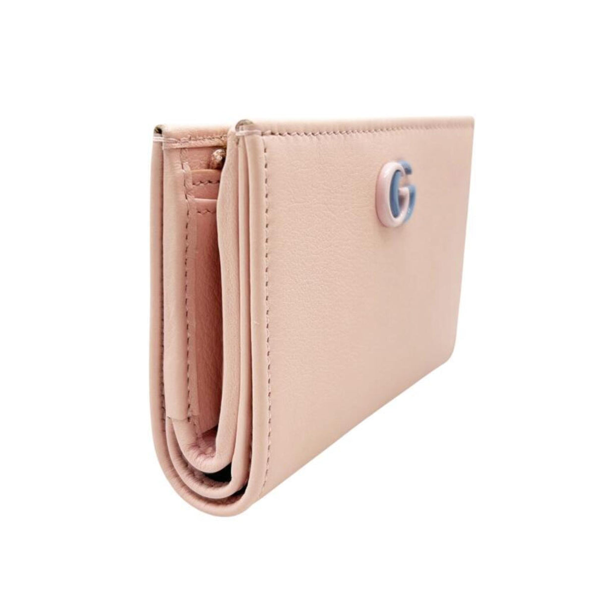 Gucci Blue Pink Leather Wallet (Bi-Fold) (Pre-Owned)