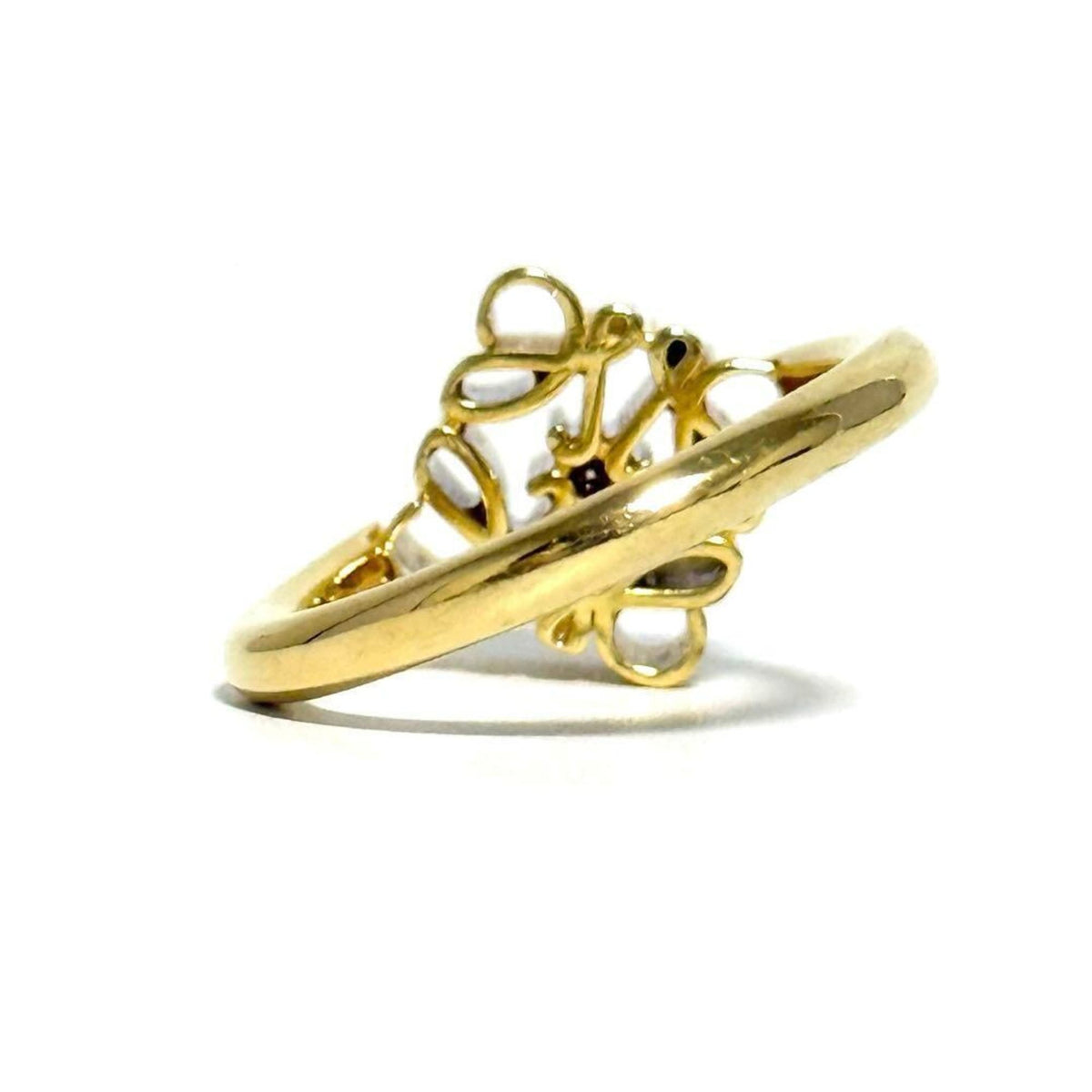 Loewe Gold Plating Silver 925 Band Ring (Pre-Owned)