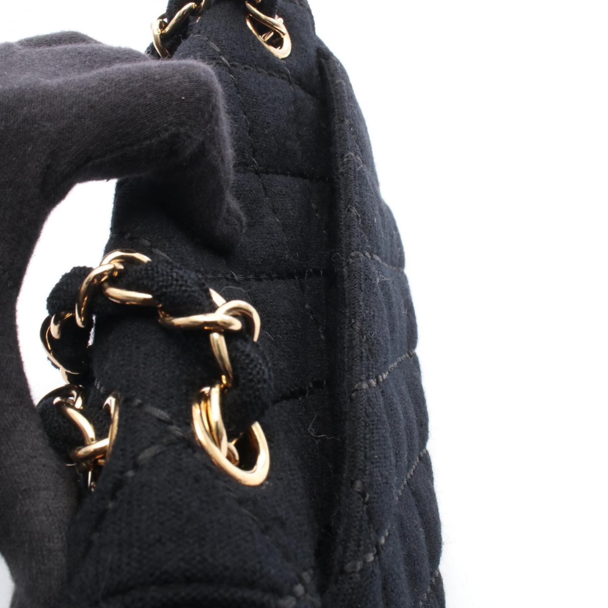 Chanel Black Jersey Handbag (Pre-Owned)