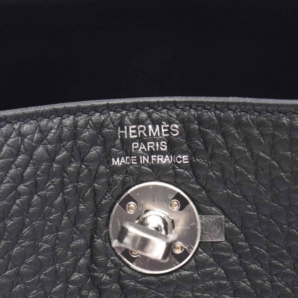 Hermes Black Taurillon Clemence Leather Handbag Shoulder Bag (Pre-Owned)
