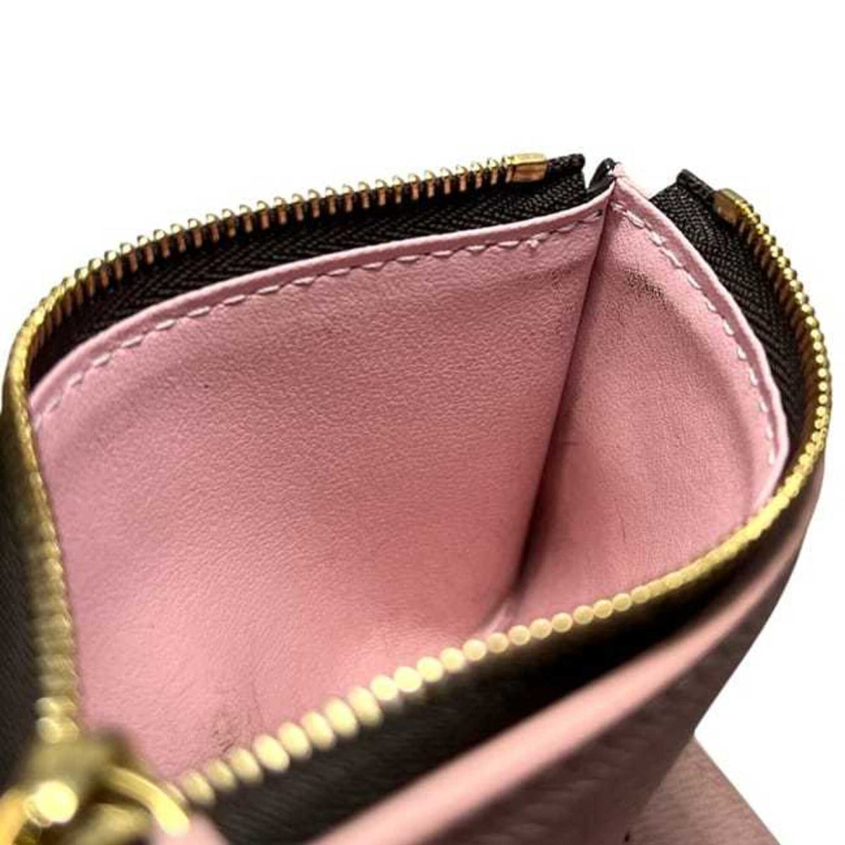 Louis Vuitton Brown Monogram Pink Rose Ballerine Monogram Wallet (Tri-Fold) (Pre-Owned)