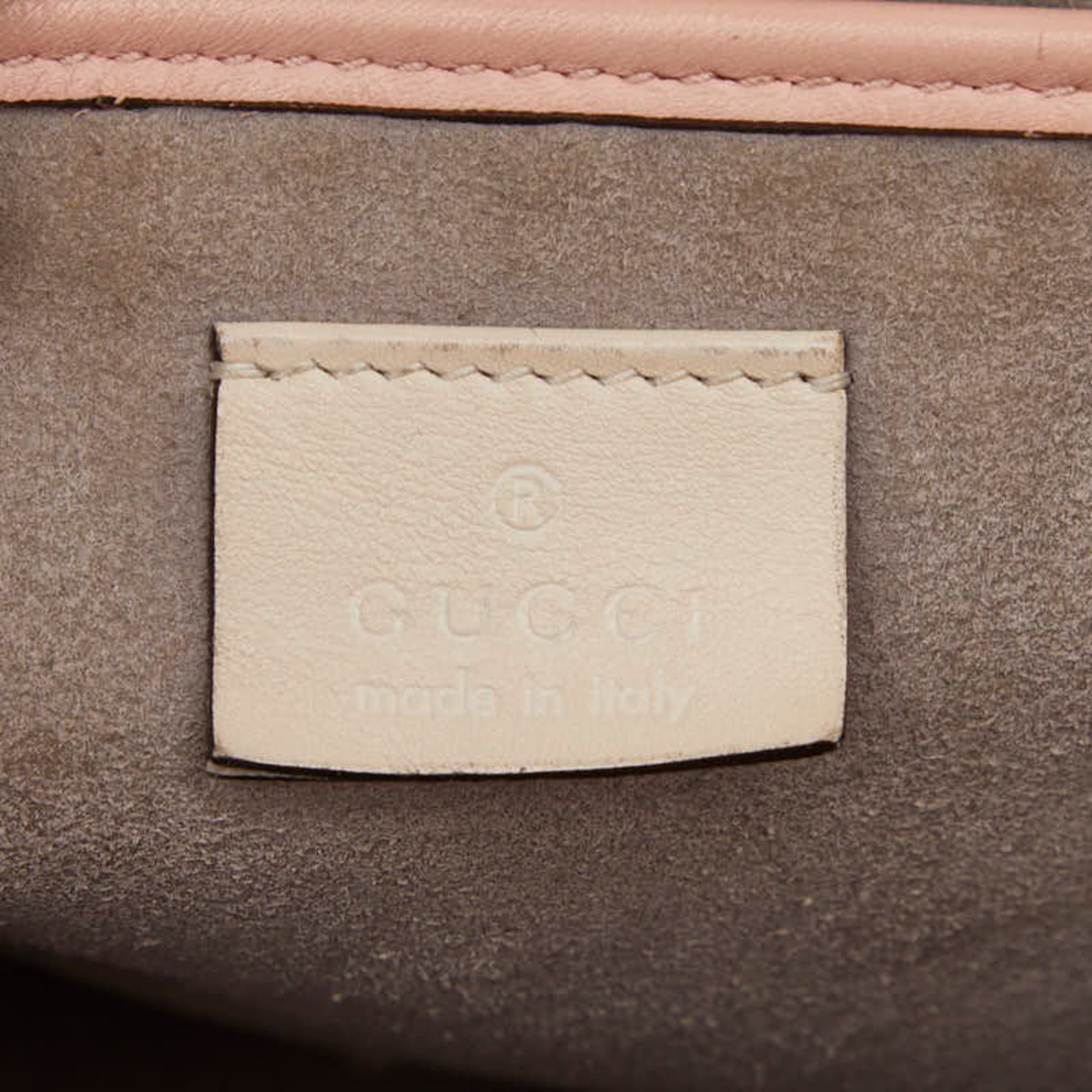 Gucci Ivory Pink Leather Handbag Shoulder Bag (Pre-Owned)