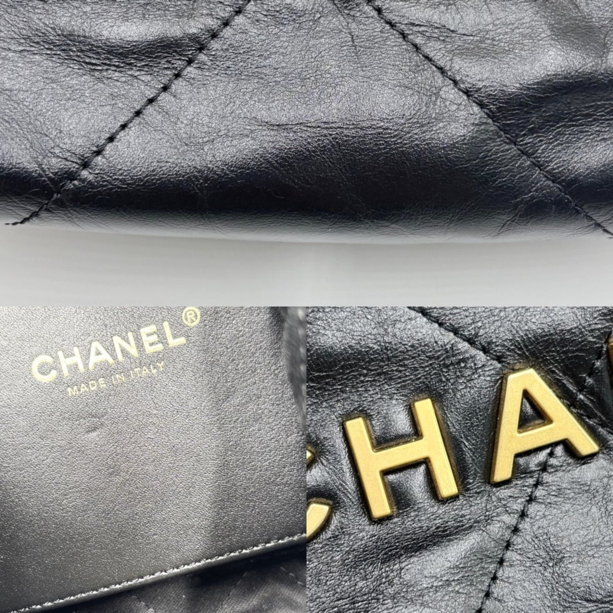 Chanel Black Leather Handbag Shoulder Bag (Pre-Owned)