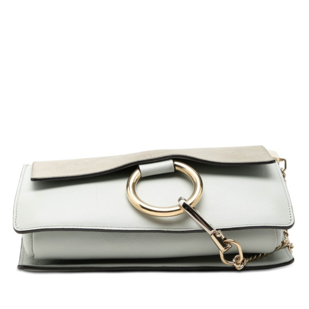 Chloé Blue Gray Leather Shoulder Bag (Pre-Owned)