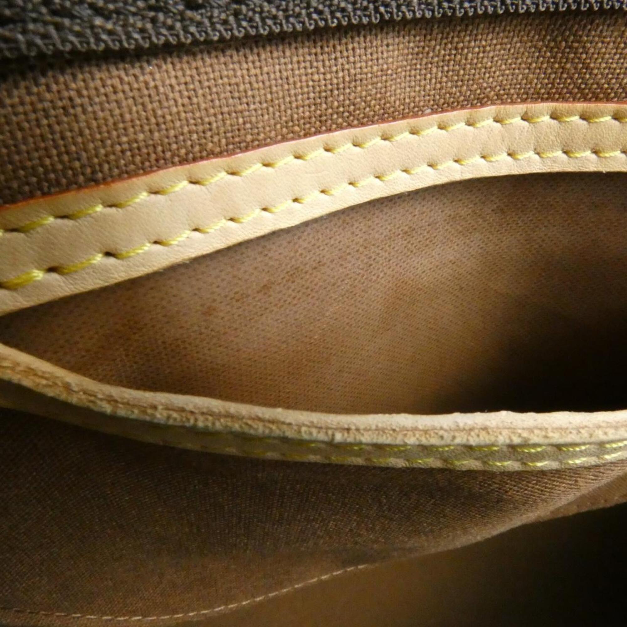 Louis Vuitton Monogram Marron Coated Canvas Boston Bag (Pre-Owned)