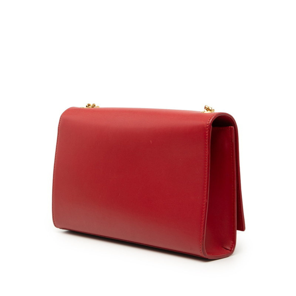 Saint Laurent Red Color Leather Shoulder Bag (Pre-Owned)