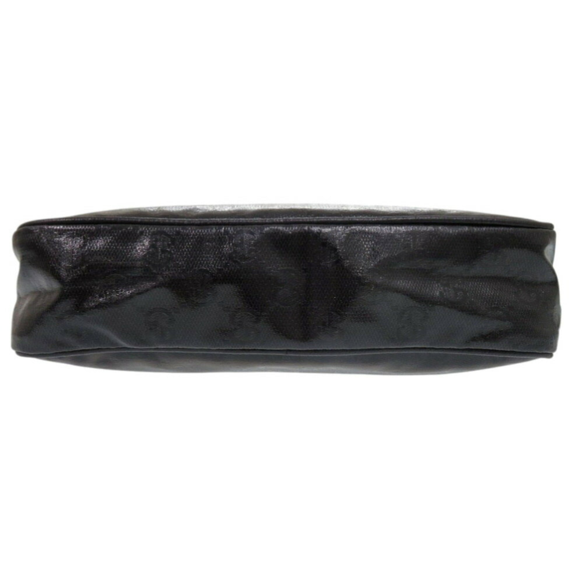 Gucci Black Gg Crystal Leather Shoulder Bag (Pre-Owned)