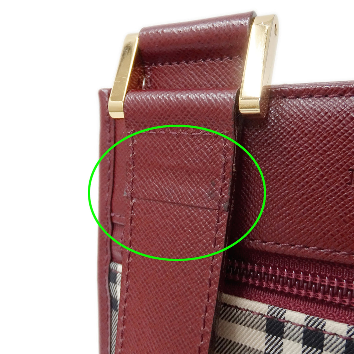 Burberry Beige Bordeaux Canvas Shoulder Bag (Pre-Owned)