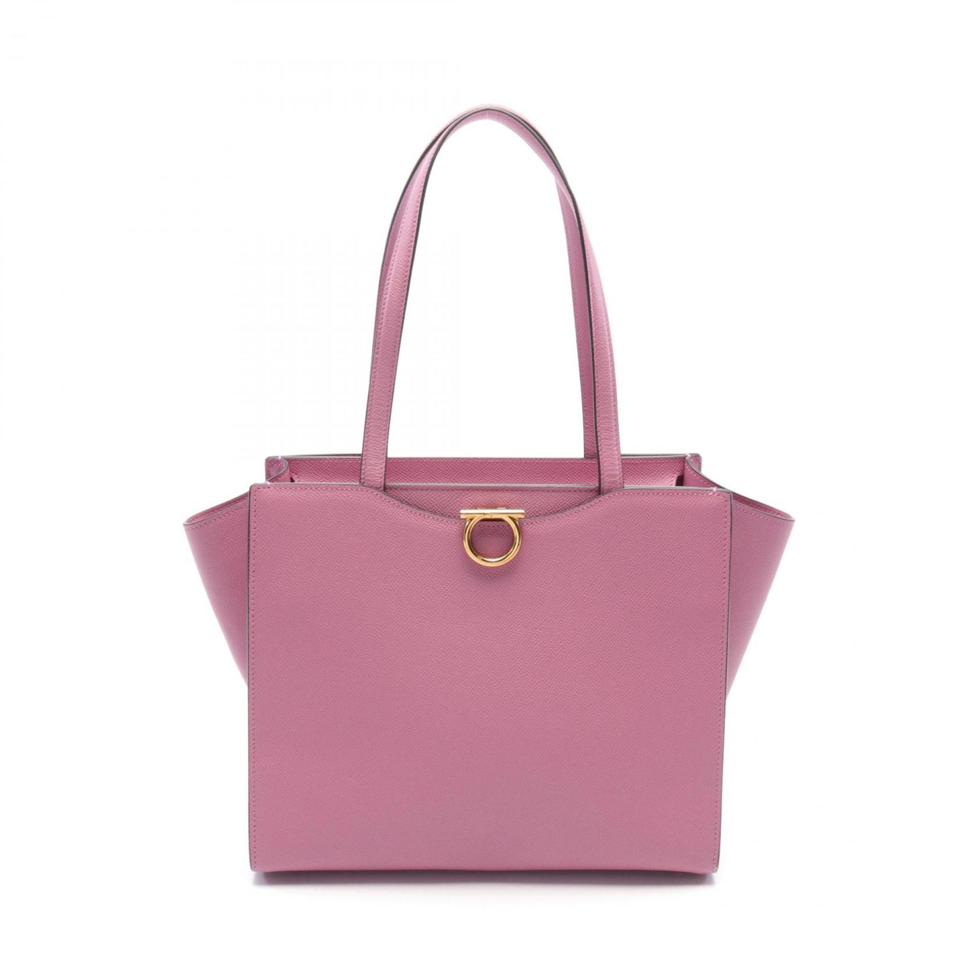 Salvatore Ferragamo Pink Leather Tote Bag (Pre-Owned)
