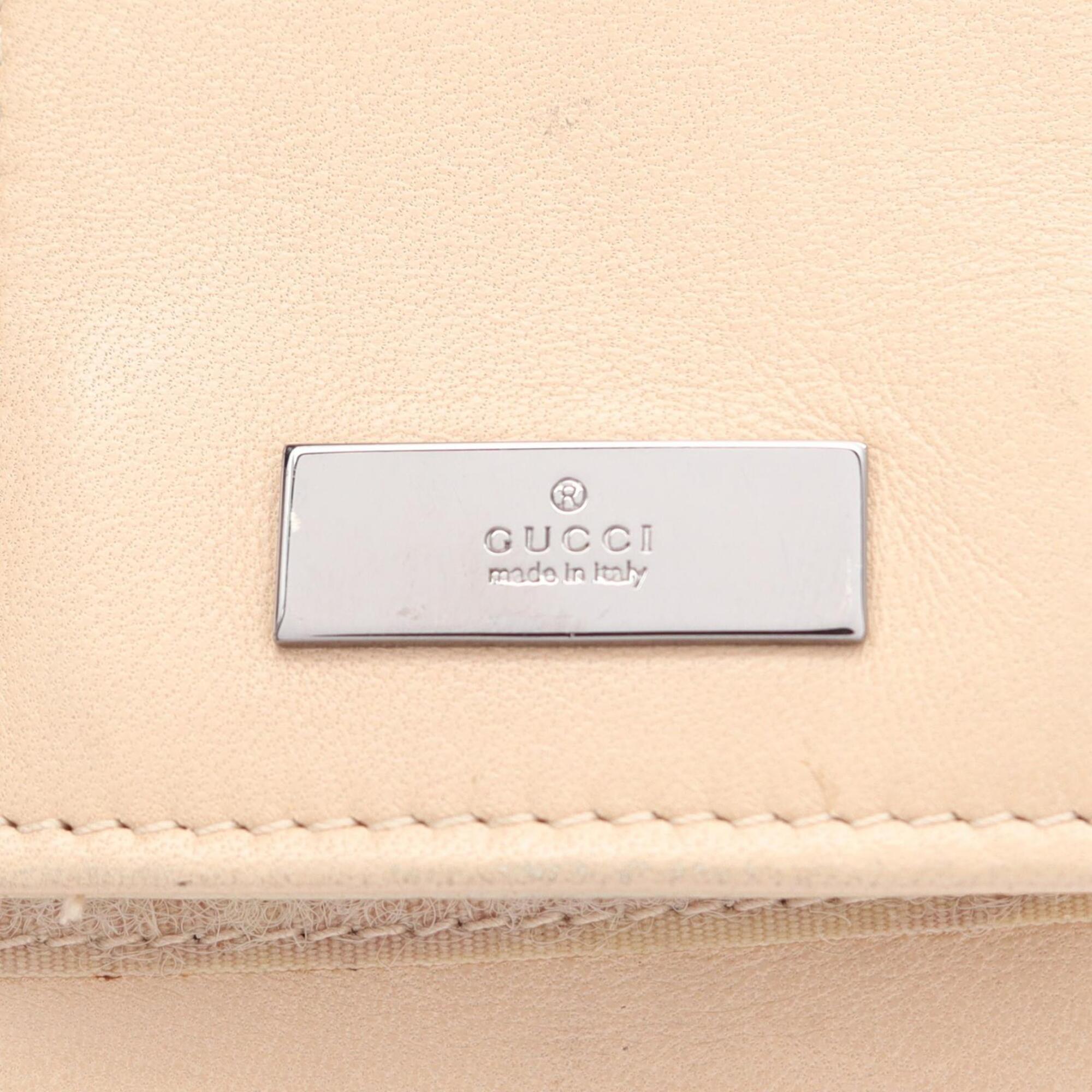 Gucci Beige Leather Handbag Shoulder Bag (Pre-Owned)