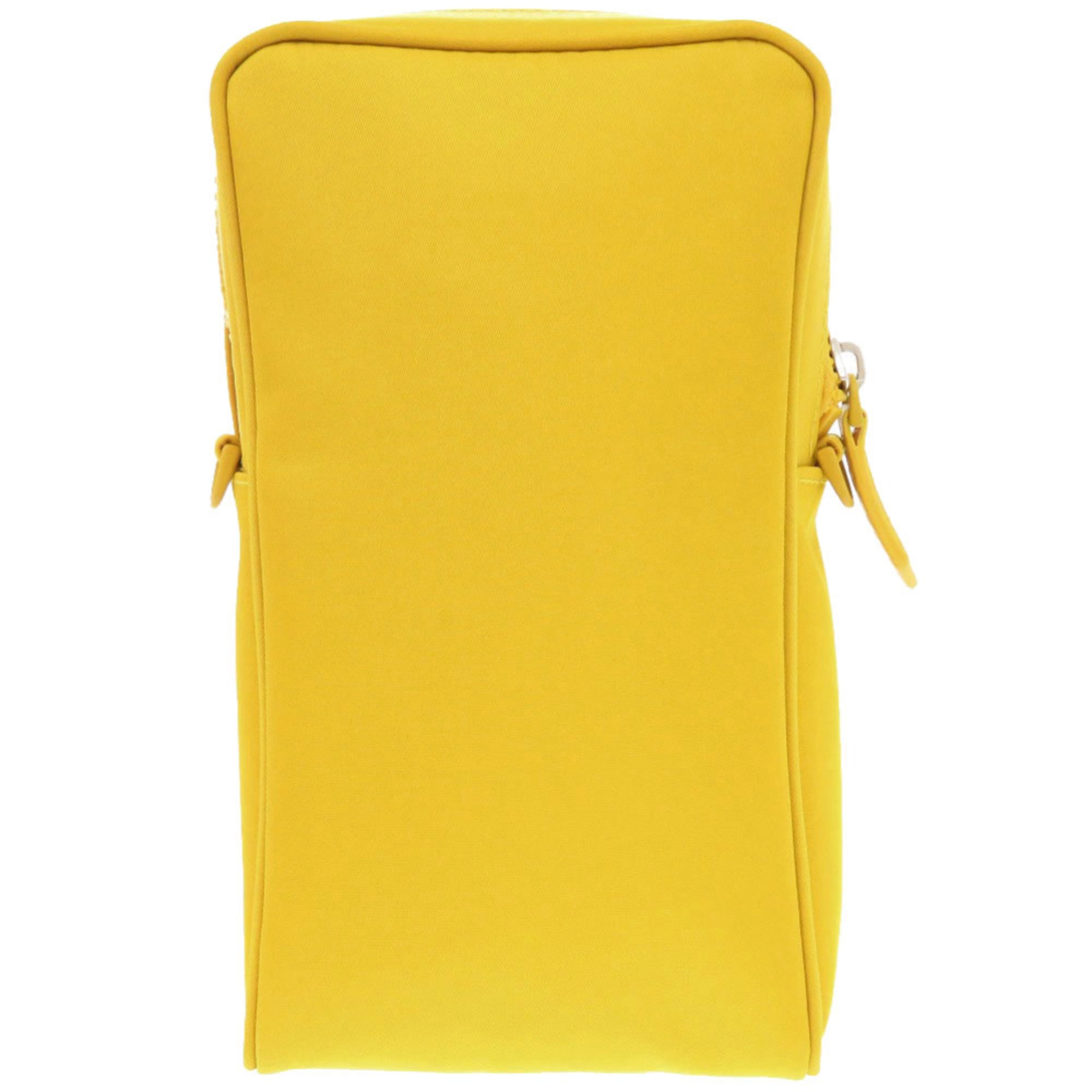 Fendi Yellow Nylon Pouch Shoulder Bag (Pre-Owned)