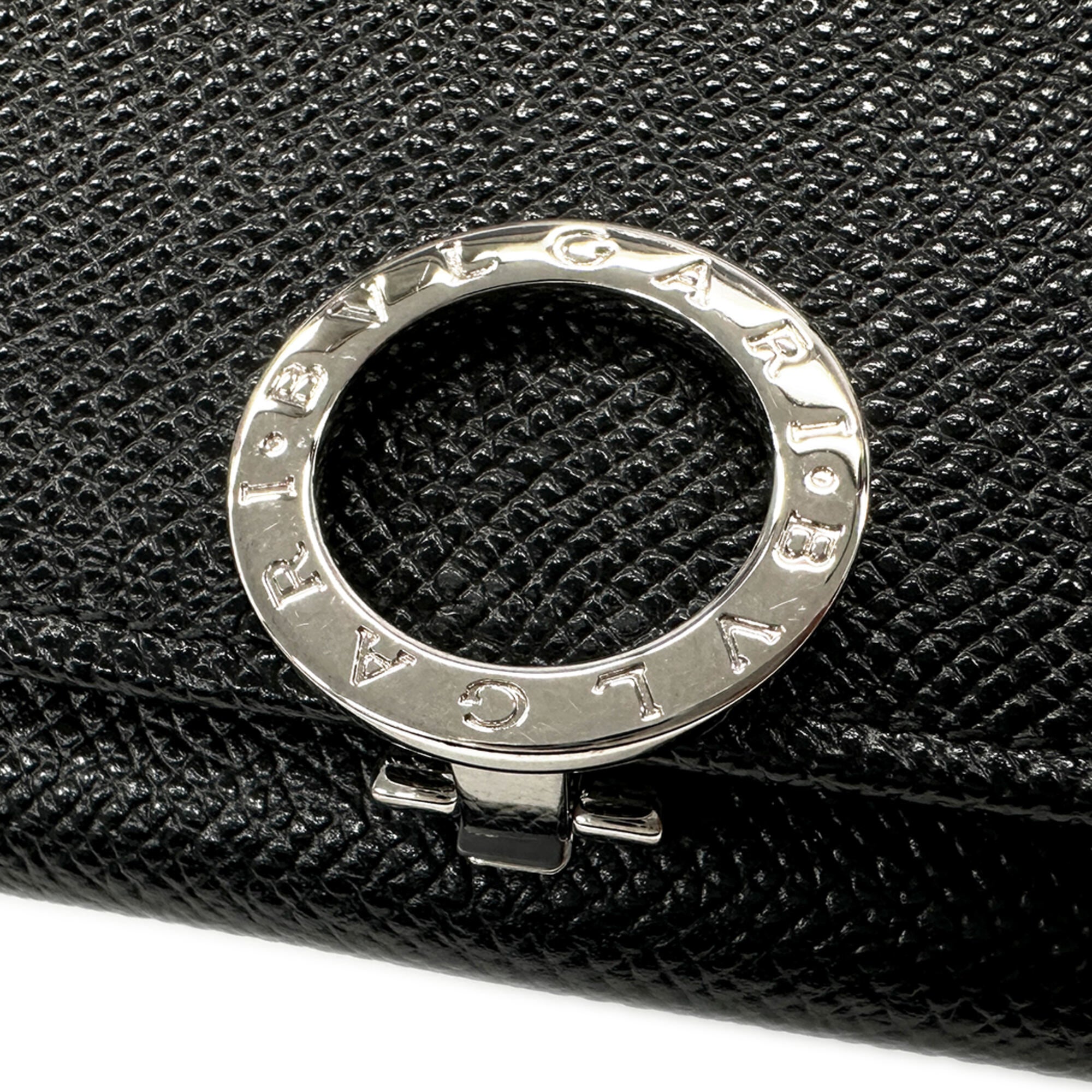 Bvlgari Black Leather Long Wallet (Bi-Fold) (Pre-Owned)